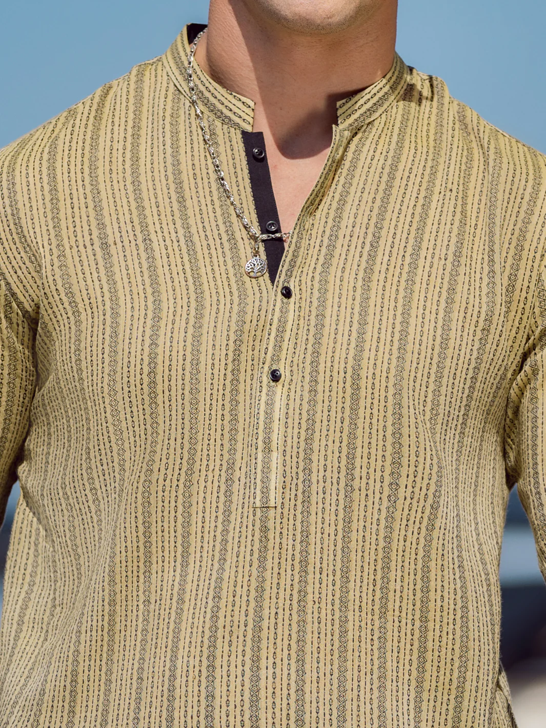 OLIVE GREEN COTTON KURTA | AL-K-US-1059/AM-5071D - Image 2
