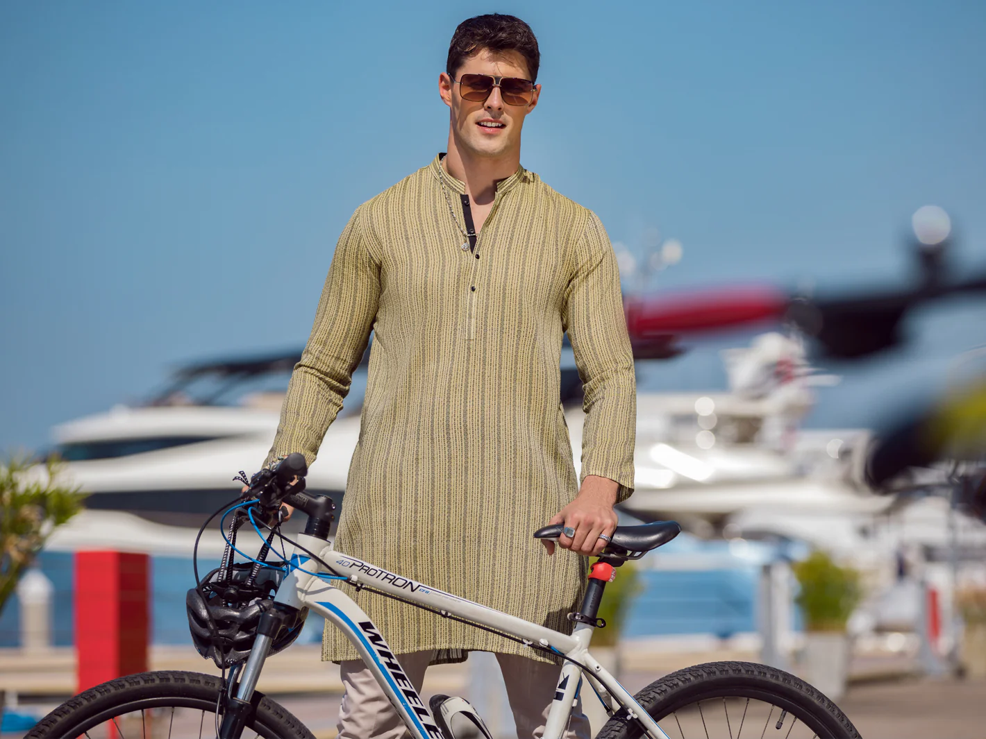 OLIVE GREEN COTTON KURTA | AL-K-US-1059/AM-5071D - Image 3