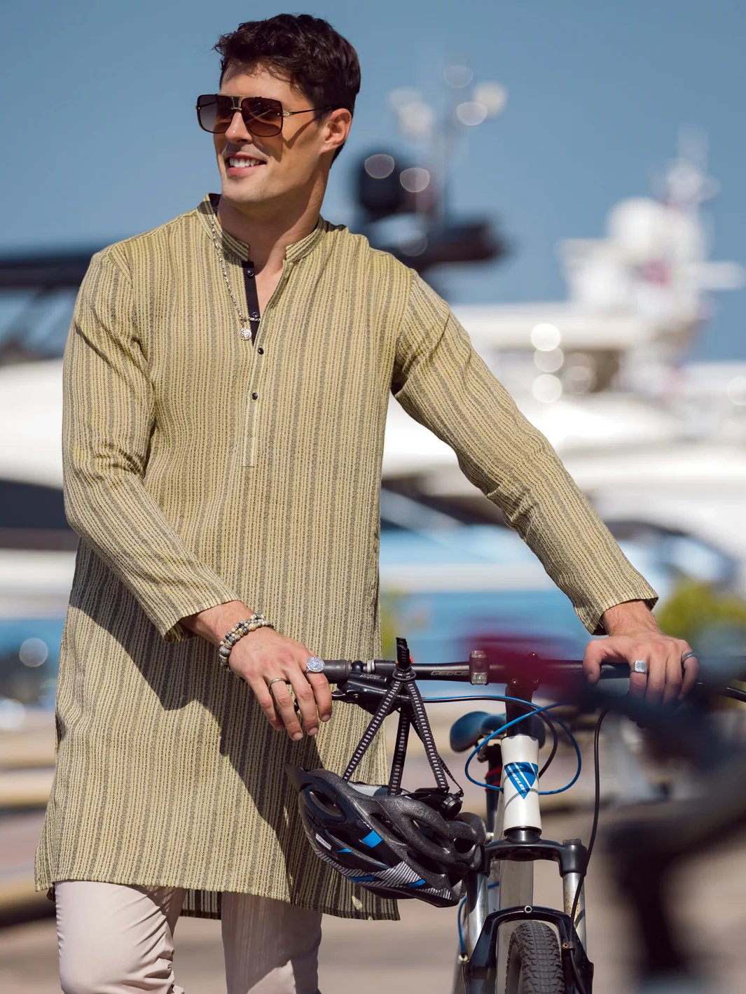 OLIVE GREEN COTTON KURTA | AL-K-US-1059/AM-5071D - Image 4