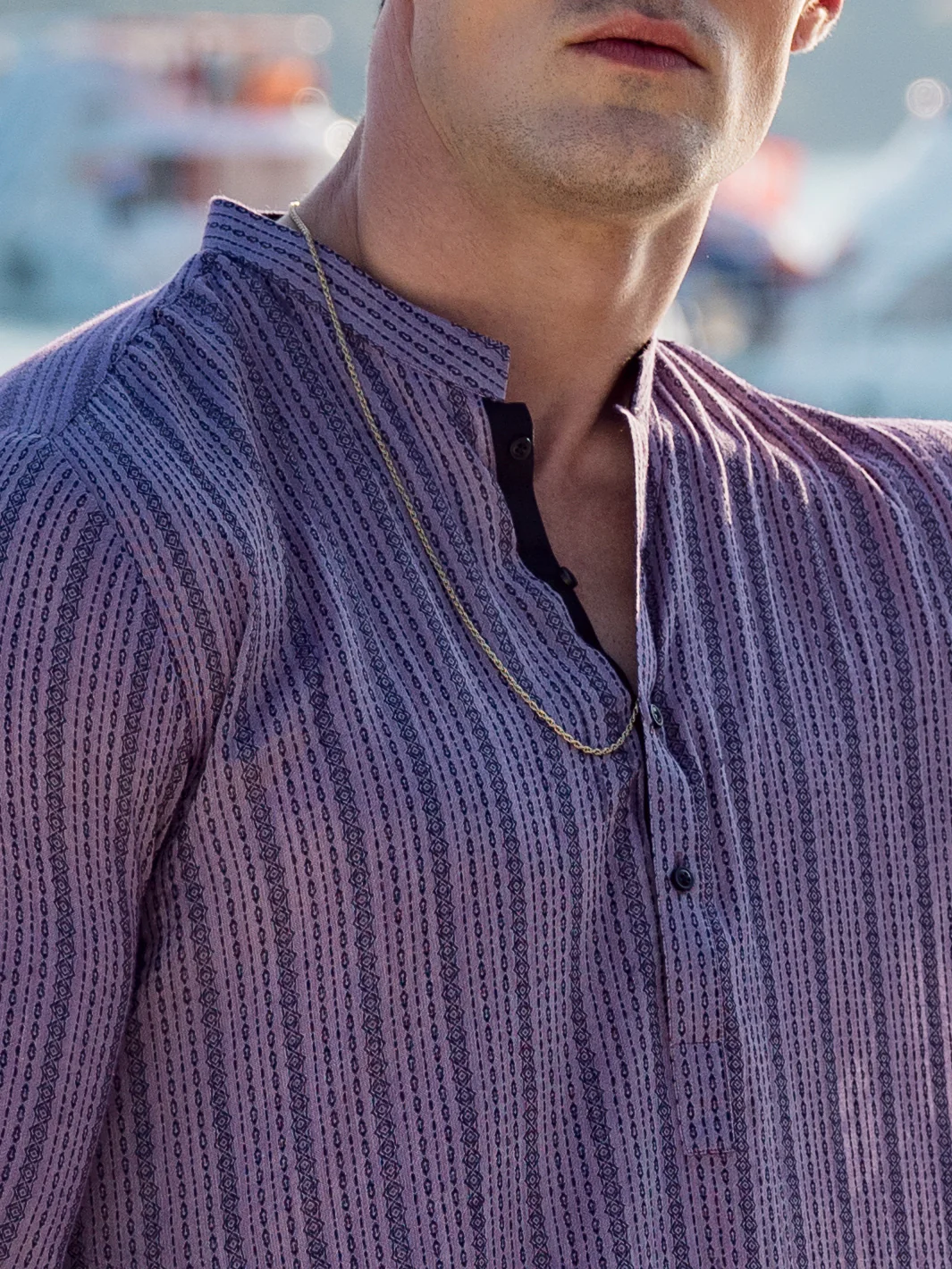 PURPLE COTTON KURTA | AL-K-US-1060/AM-5071E - Image 2