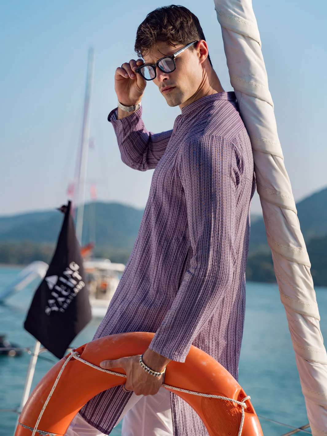 PURPLE COTTON KURTA | AL-K-US-1060/AM-5071E - Image 4