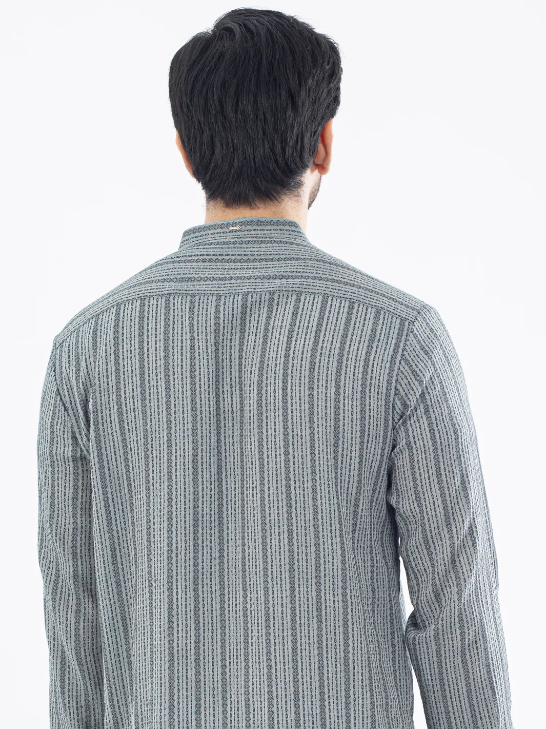 TEAL GREY COTTON KURTA | AL-K-US-1061/AM-5071F - Image 4