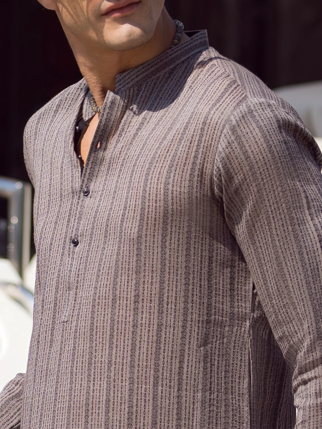 GREY COTTON KURTA | AL-K-US-1062/AM-5071G - Image 2
