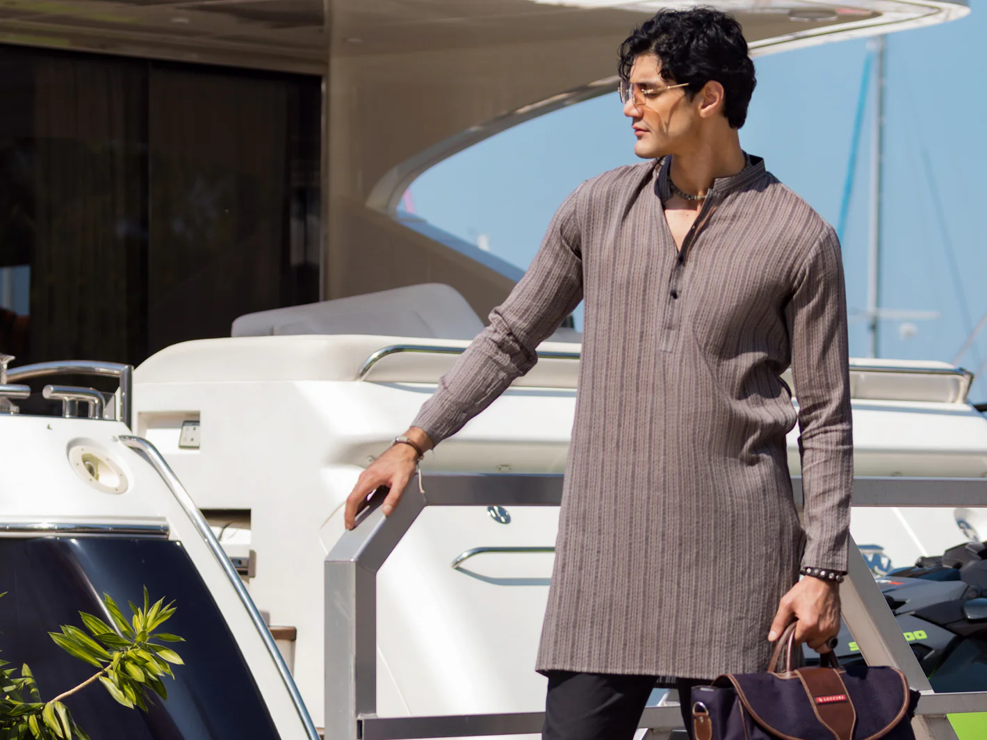 GREY COTTON KURTA | AL-K-US-1062/AM-5071G - Image 5