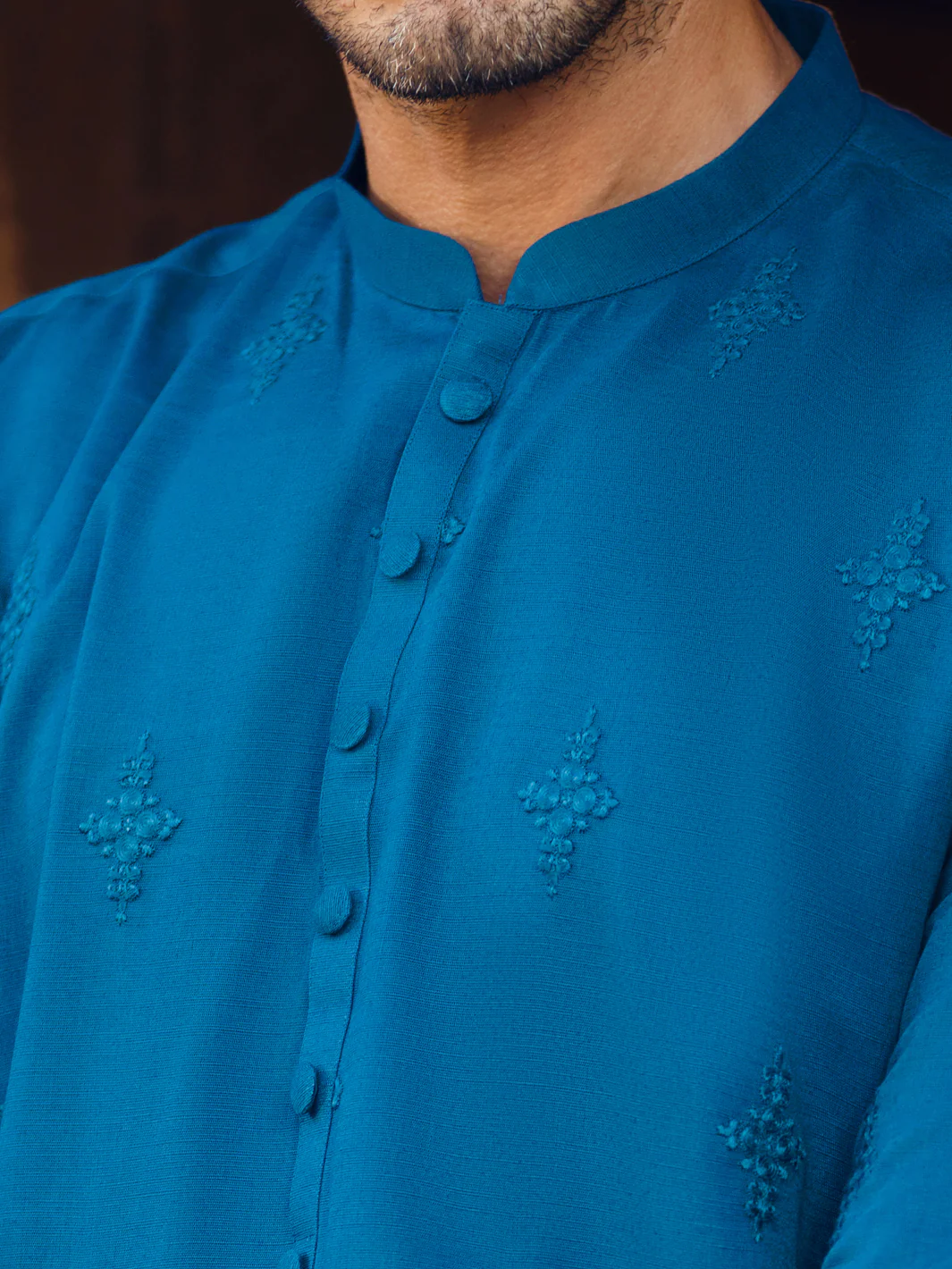 BLUE COTTON KURTA | AL-K-US-1063A/AM-6003A - Image 2