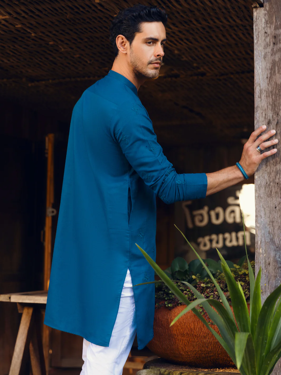 BLUE COTTON KURTA | AL-K-US-1063A/AM-6003A - Image 4