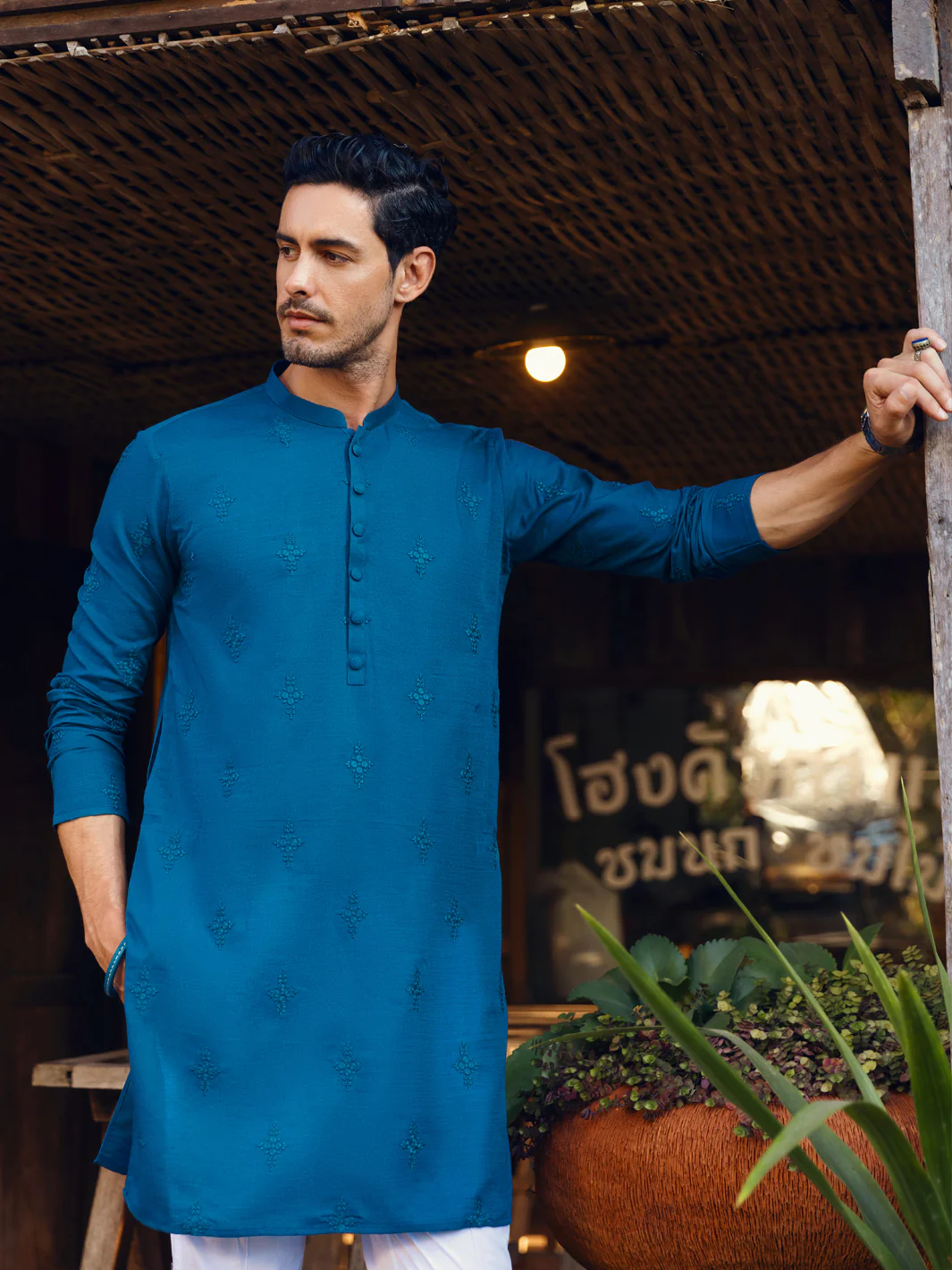 BLUE COTTON KURTA | AL-K-US-1063A/AM-6003A - Image 5