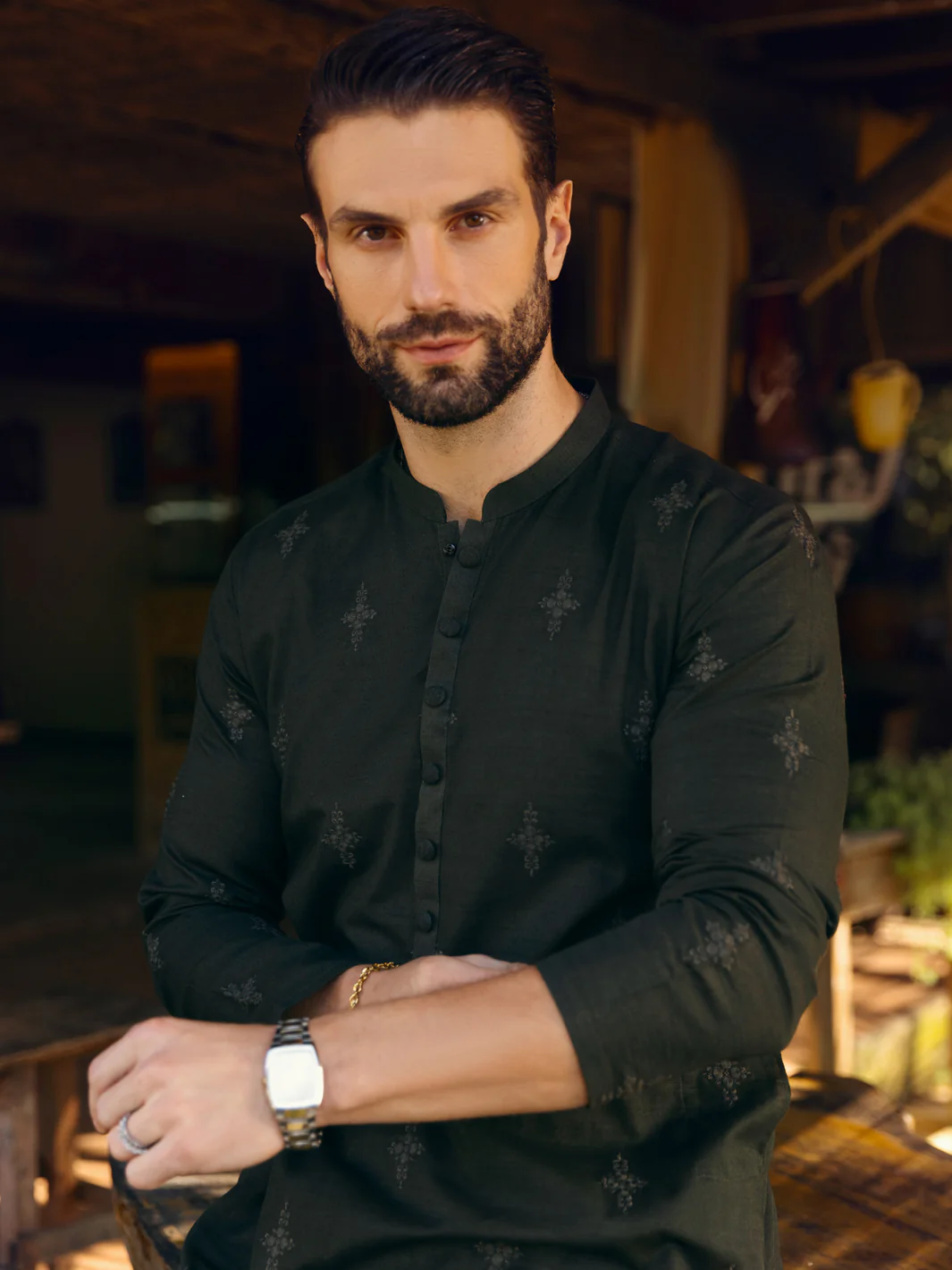 GREEN COTTON KURTA | AL-K-US-1063B/AM-6003C - Image 4