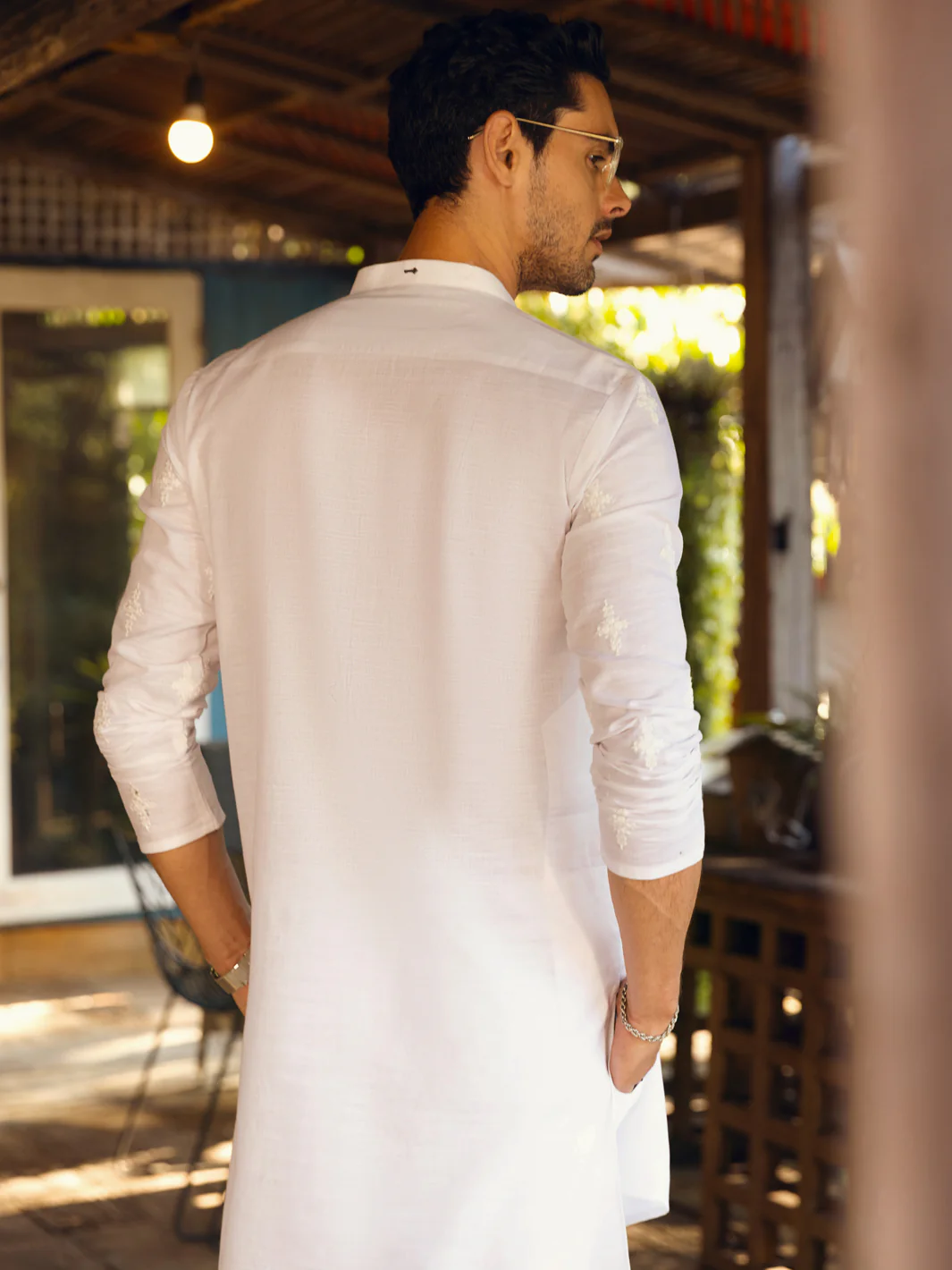 WHITE COTTON KURTA | AL-K-US-1063C/AM-6003D - Image 3