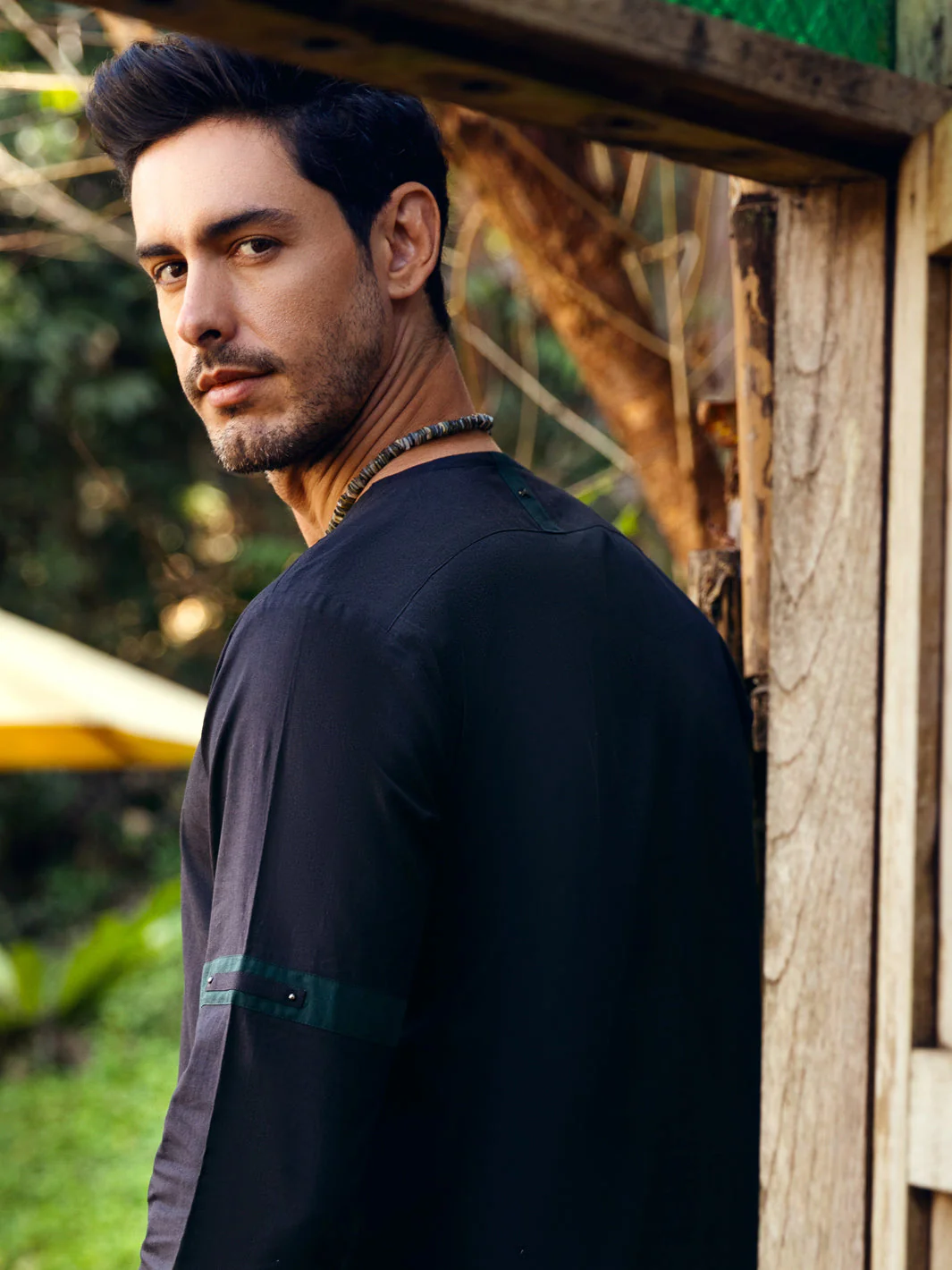 BLACK COTTON KURTA | AL-K-US-1065/AM-5080C - Image 3