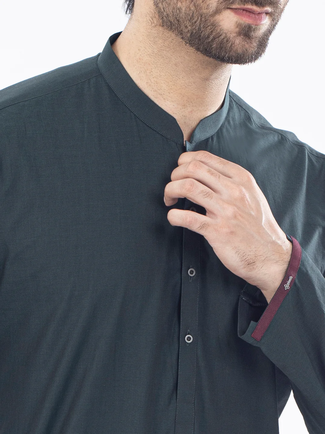 GREEN COTTON KURTA | AL-K-US-1066/AM-5080D - Image 2