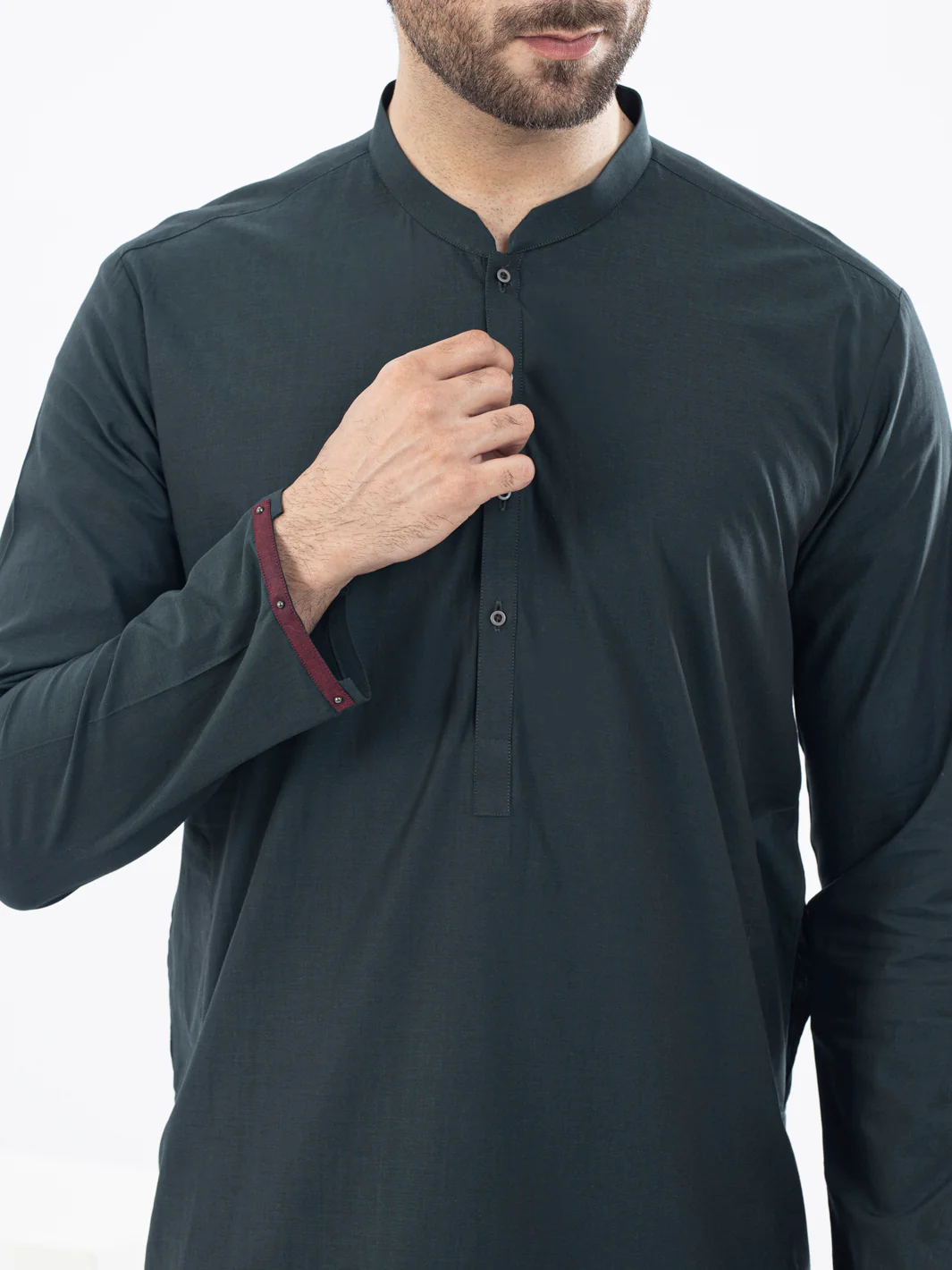GREEN COTTON KURTA | AL-K-US-1066/AM-5080D - Image 4