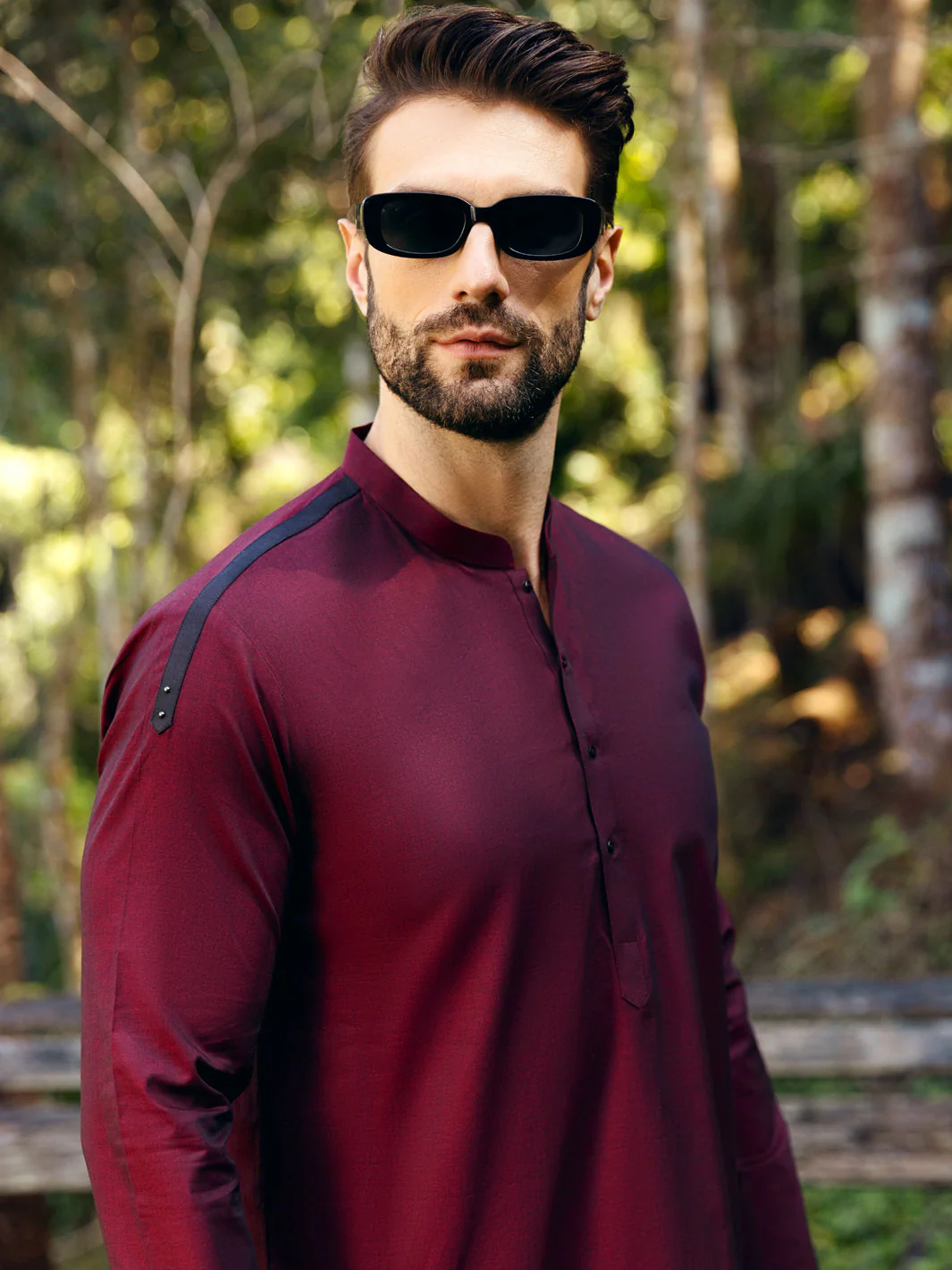 MAROON COTTON KURTA | AL-K-US-1067/AM-5080E - Image 3