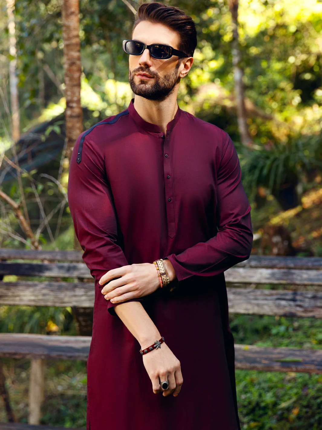 MAROON COTTON KURTA | AL-K-US-1067/AM-5080E - Image 4