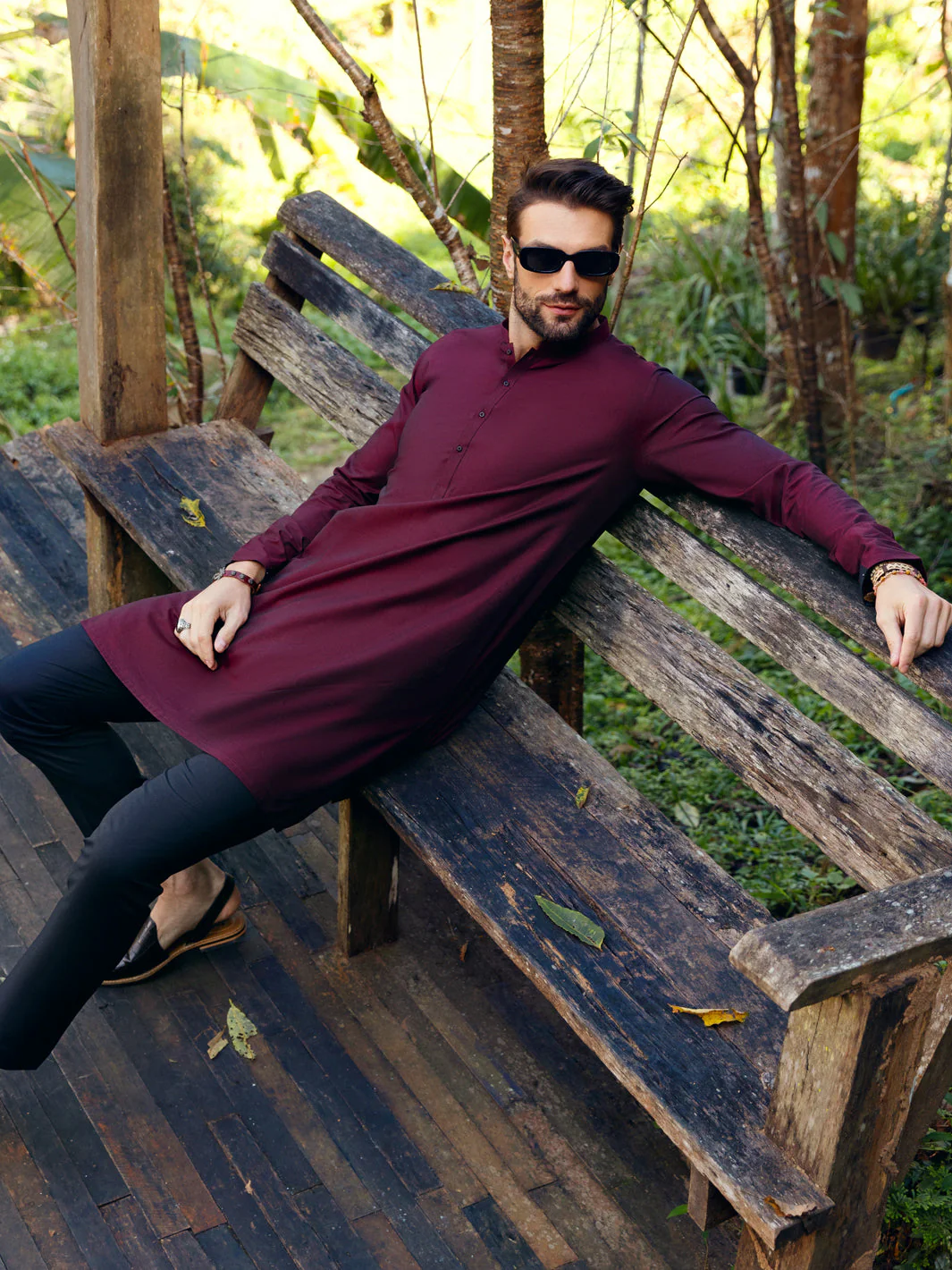 MAROON COTTON KURTA | AL-K-US-1067/AM-5080E - Image 6