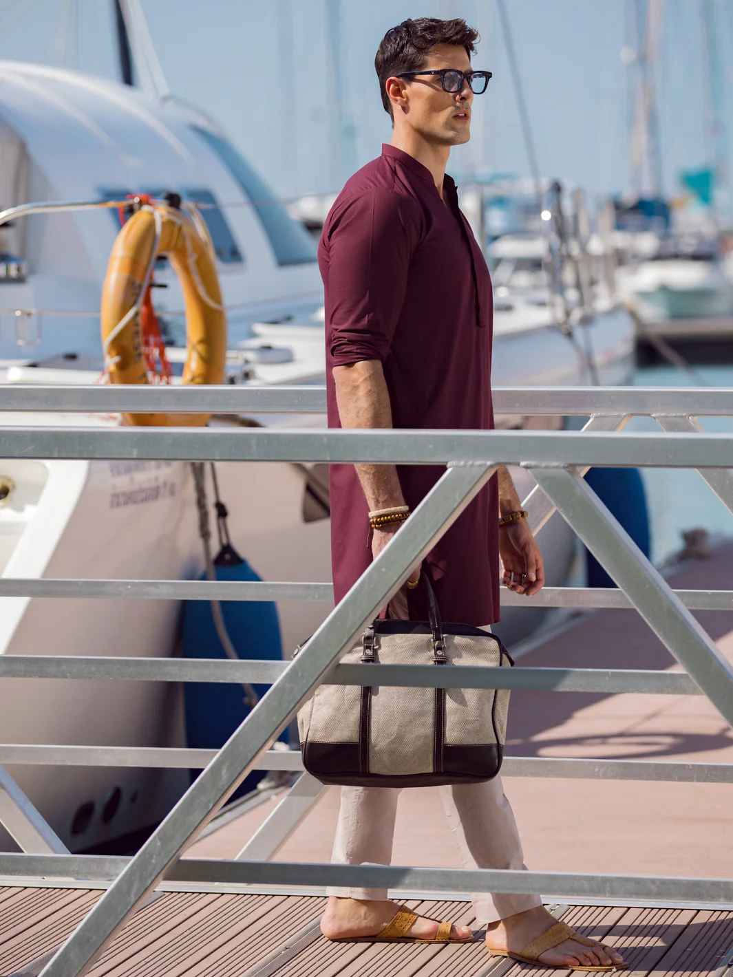 MAROON VISCOSE KURTA | AL-K-US-1068C/AM-6004C - Image 4