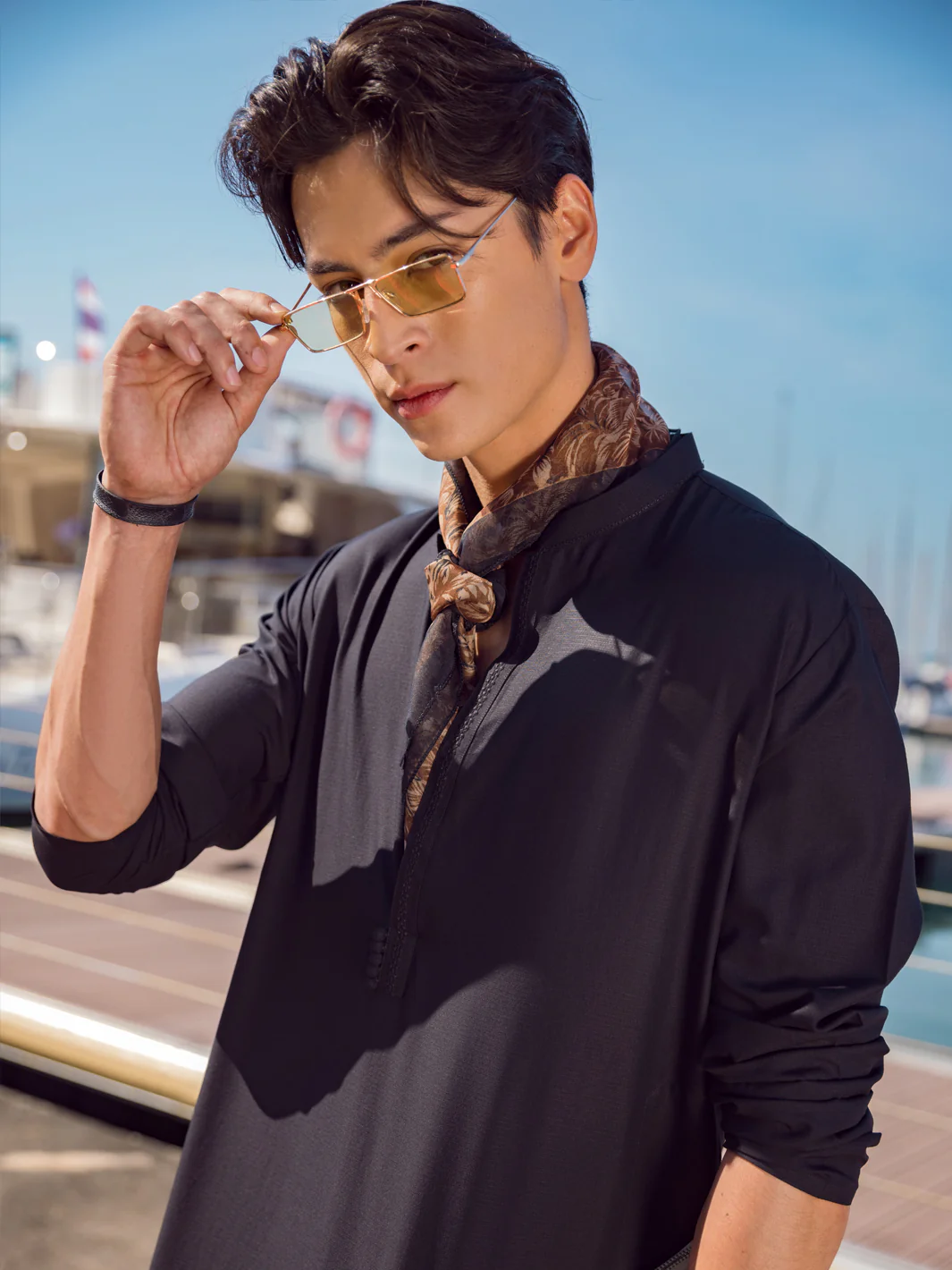 BLACK VISCOSE KURTA | AL-K-US-1068E/AM-6004E - Image 2