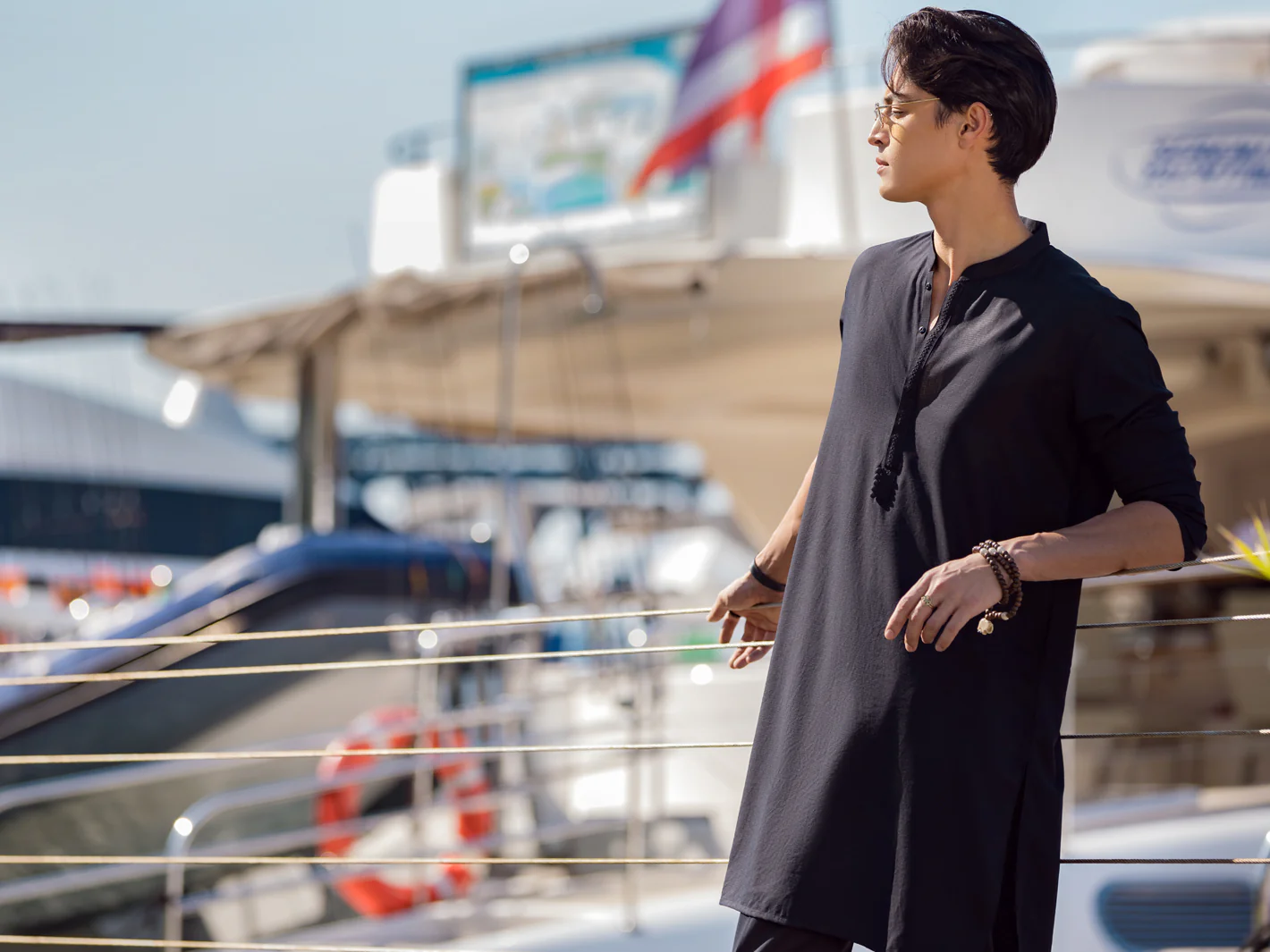 BLACK VISCOSE KURTA | AL-K-US-1068E/AM-6004E - Image 5