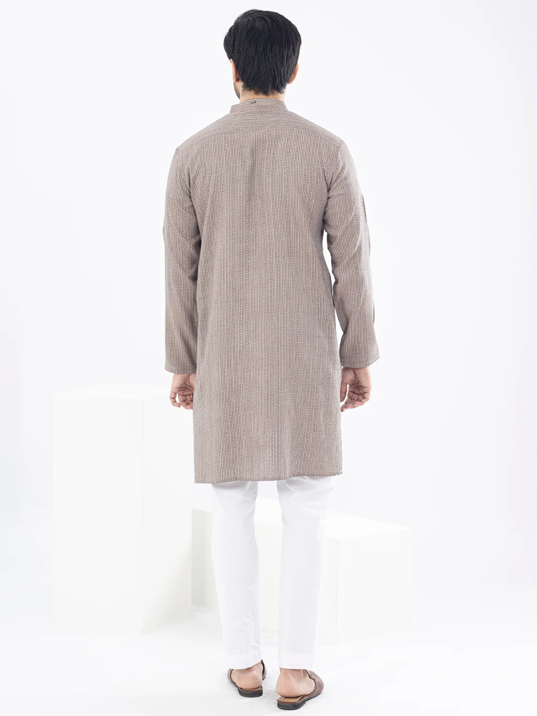 LIGHT PEACH COTTON KURTA | AL-K-US-1072/AM-5071I - Image 3