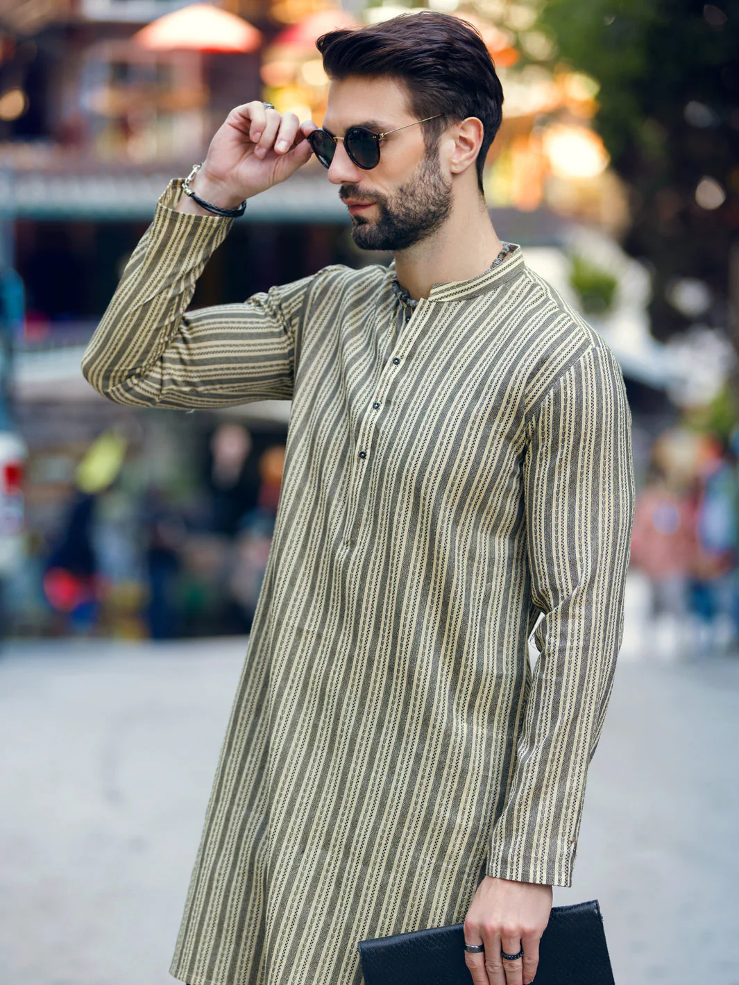 LIGHT YELLOW COTTON KURTA | AL-K-US-1074/AM-5071J - Image 2