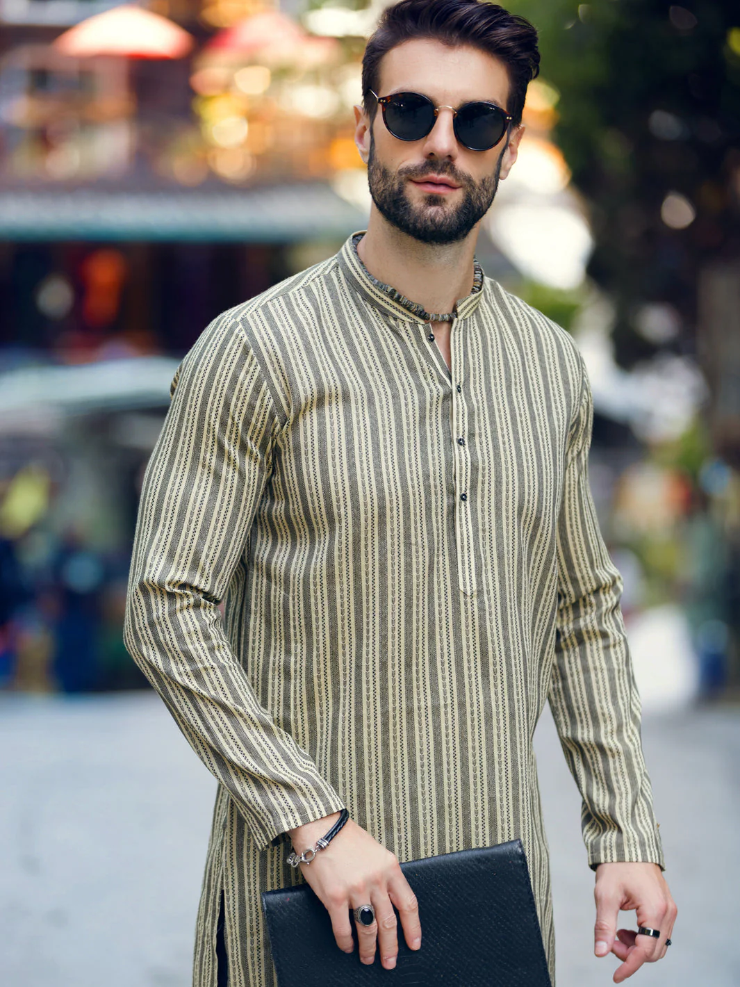 LIGHT YELLOW COTTON KURTA | AL-K-US-1074/AM-5071J - Image 4