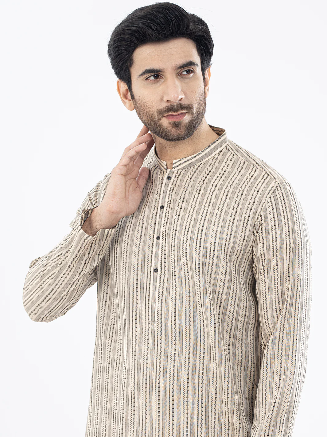 CREAM COTTON KURTA | AL-K-US-1075/AM-5071K - Image 2