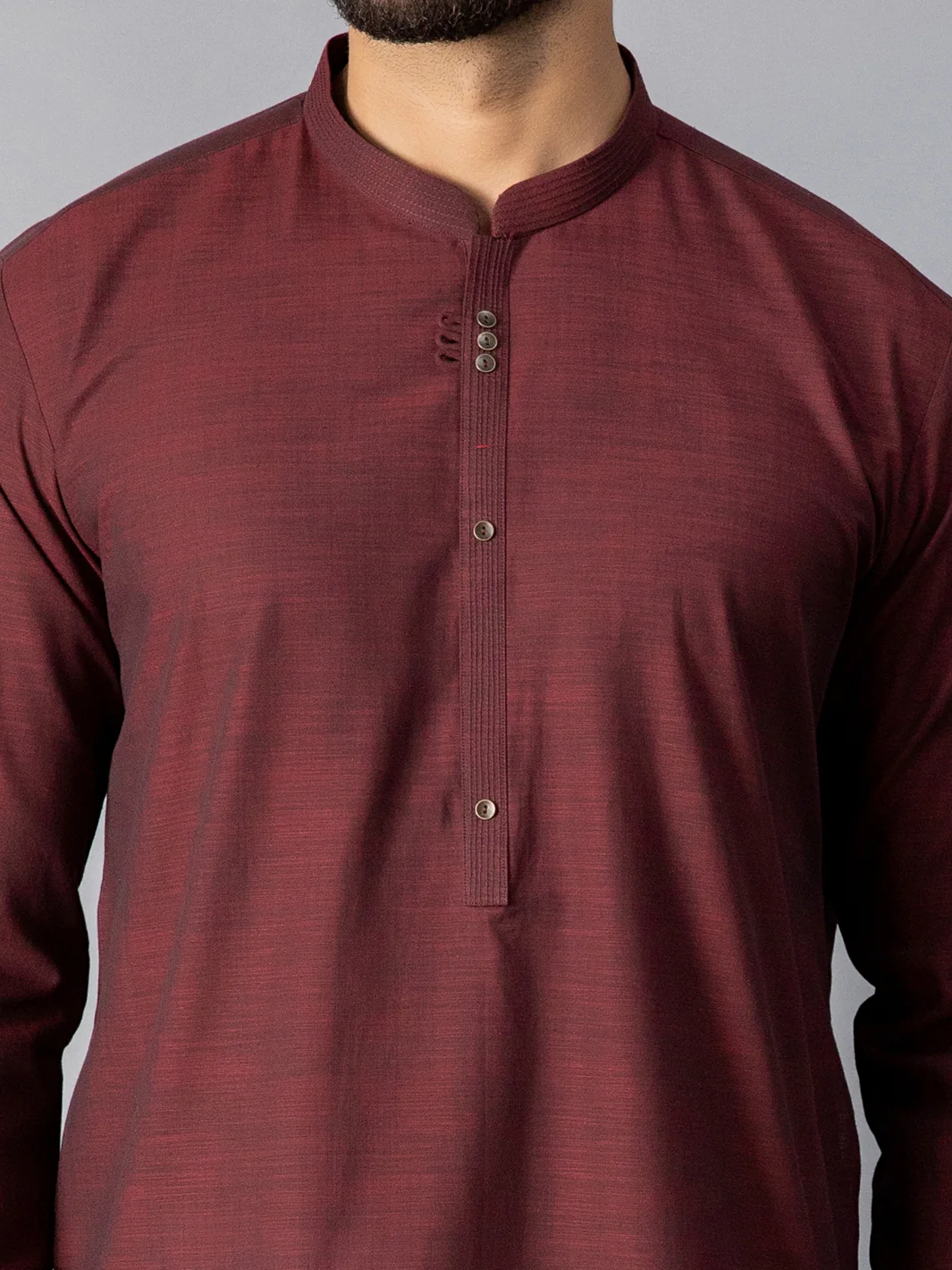 MAROON VISCOSE KURTA | AL-K-US-1078/AM-6080B - Image 3
