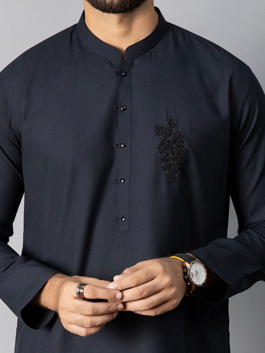 BLUE VISCOSE KURTA | AL-K-US-1084A/AM-6067C - Image 2