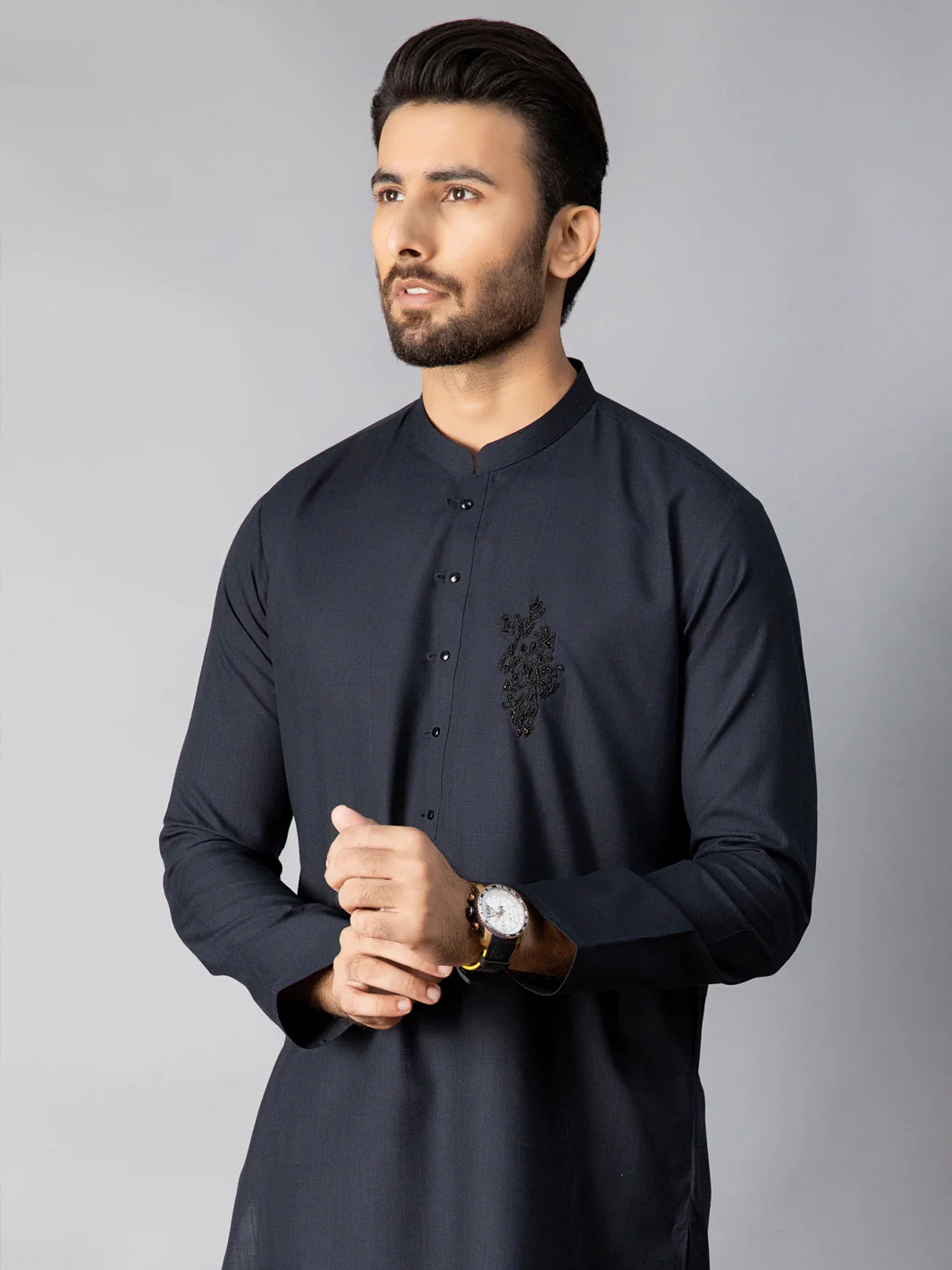 BLUE VISCOSE KURTA | AL-K-US-1084A/AM-6067C - Image 4