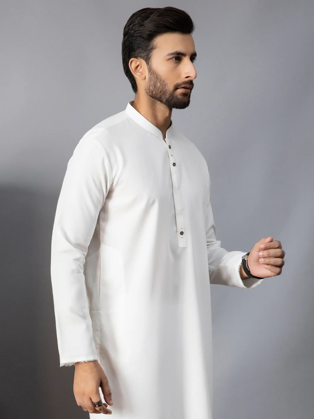 WHITE VISCOSE KURTA | AL-K-US-1085A/AM-6075A - Image 4