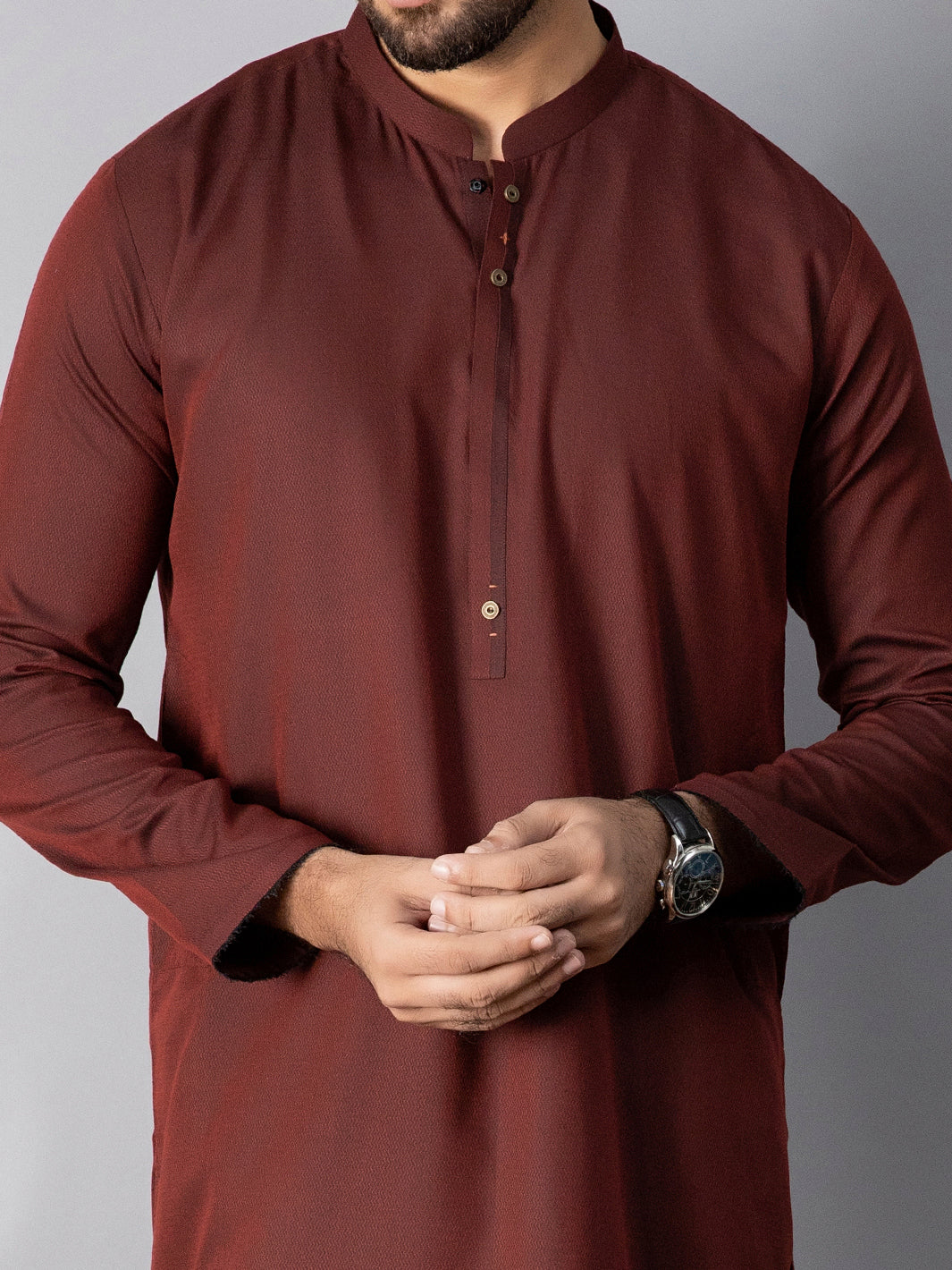MAROON VISCOSE KURTA | AL-K-US-1085B/AM-6075B - Image 2