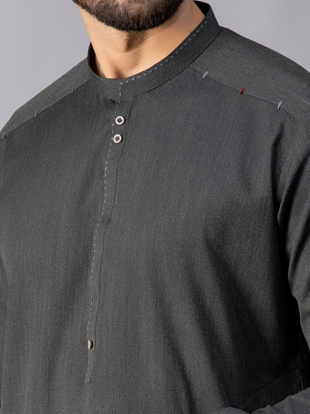 GREY VISCOSE KURTA | AL-K-US-1086A/AM-6070A - Image 2