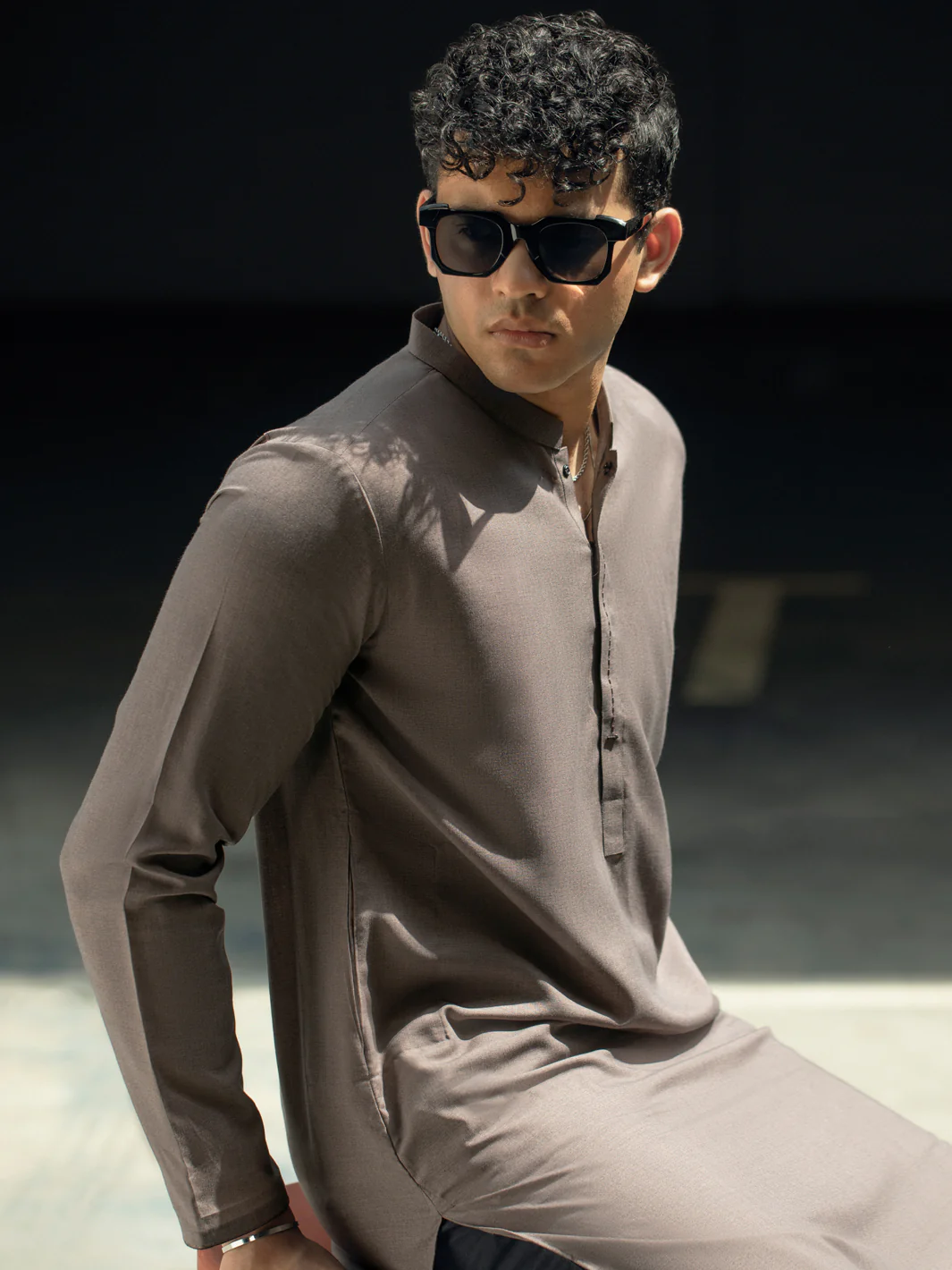 BROWN KURTA | AL-K-US-1089/AM-6103C - Image 2