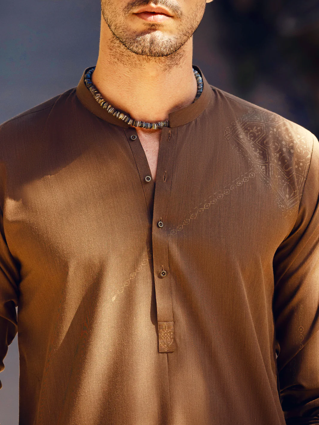 BROWN VISCOSE KURTA | AL-K-US-1091/AM-6110A - Image 2