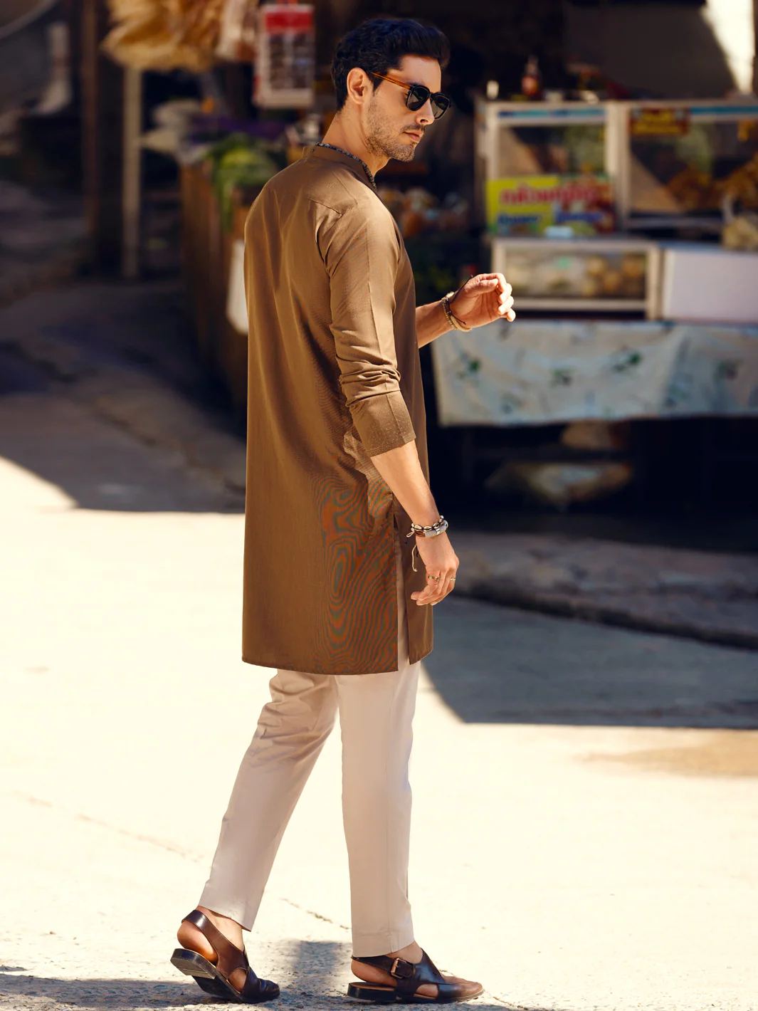 BROWN VISCOSE KURTA | AL-K-US-1091/AM-6110A - Image 4