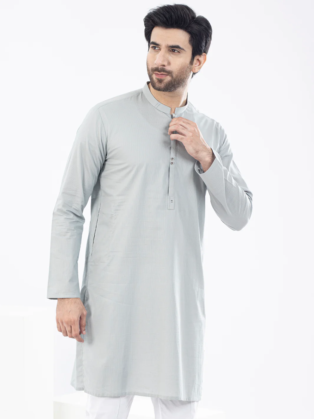 LIGHT GREEN COTTON KURTA | AL-K-US-1100/AM-6007C - Image 4