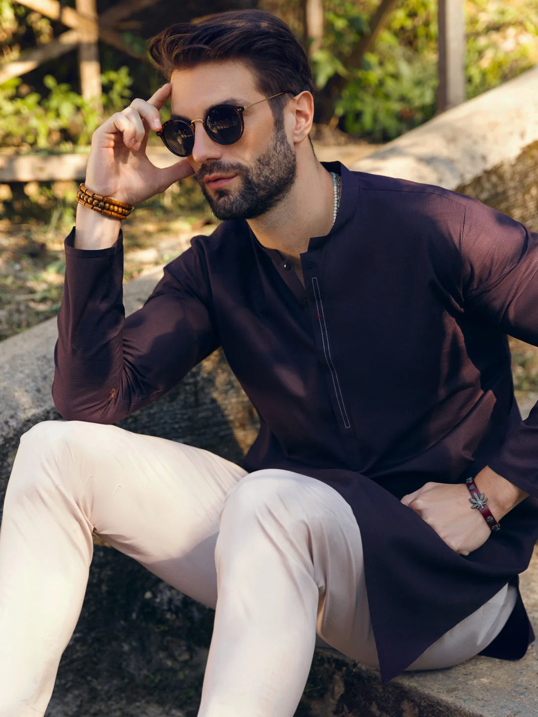 PURPLE COTTON KURTA | AL-K-US-1101/AM-6007D - Image 2