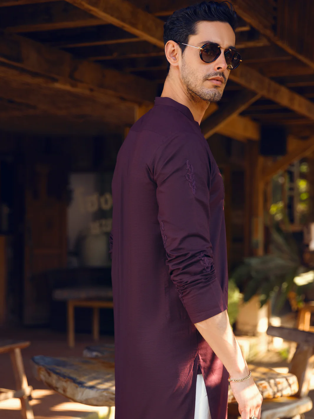 MAROON COTTON KURTA | AL-K-US-1103D/AM-6007H - Image 2