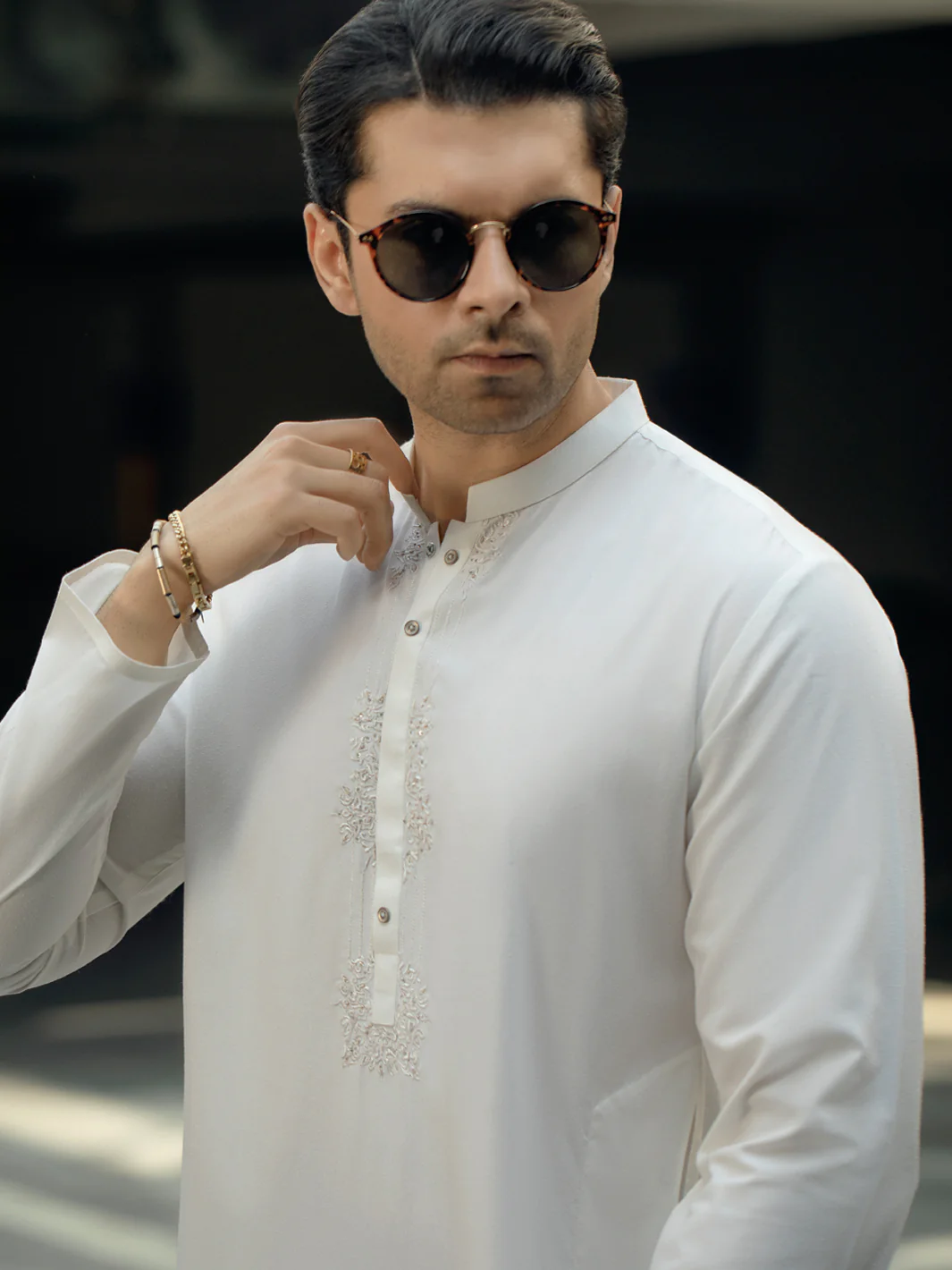 OFF WHITE VISCOSE KURTA | AL-K-US-1104/AM-6111A - Image 4