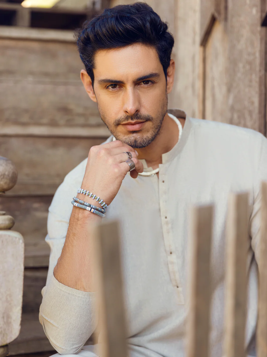 LIGHT GREY VISCOSE KURTA | AL-K-US-1106/AM-6109A - Image 2