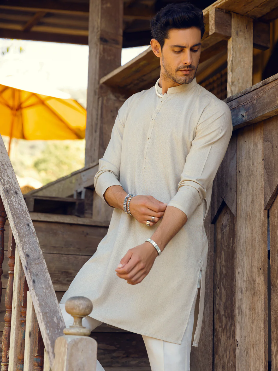 LIGHT GREY VISCOSE KURTA | AL-K-US-1106/AM-6109A - Image 3