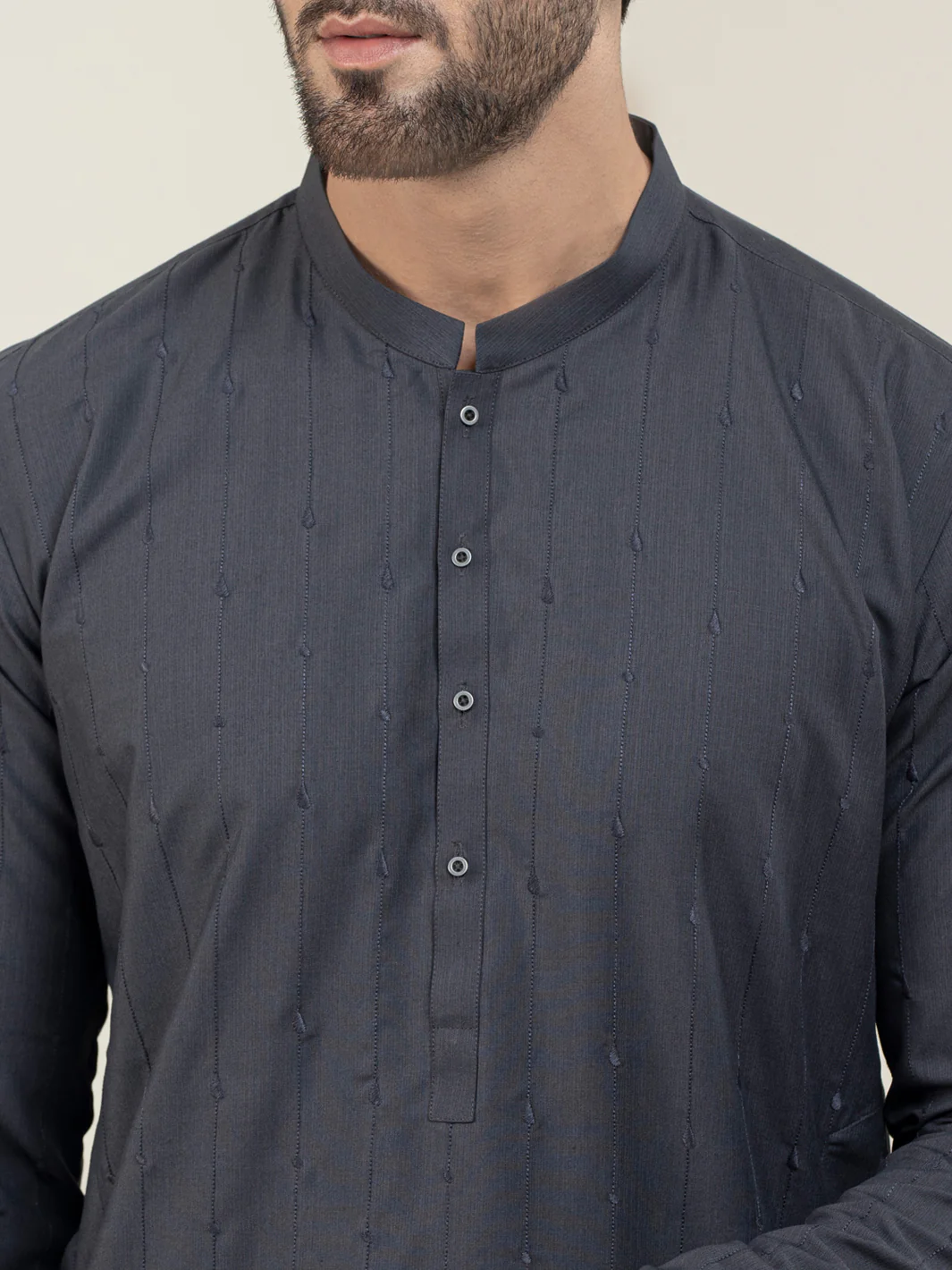 GREY BLENDED KURTA | AL-K-US-1112B/AM-6112B - Image 3