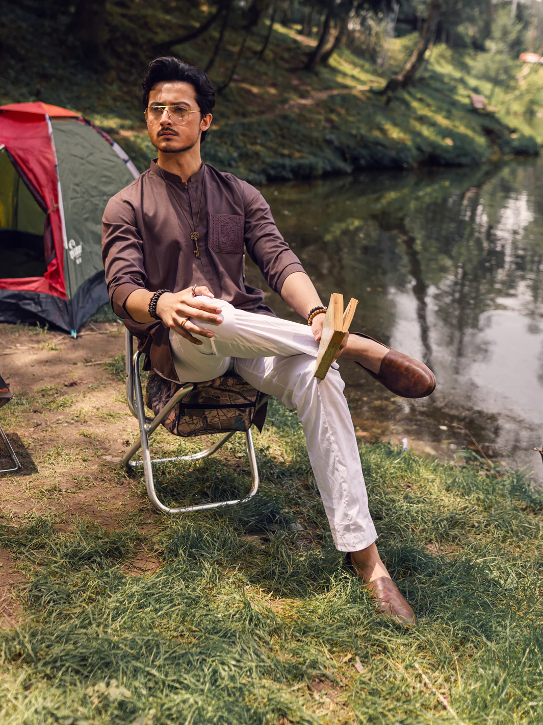 BROWN BLENDED KURTA | AL-K-US-1114C/AM-6069C - Image 4