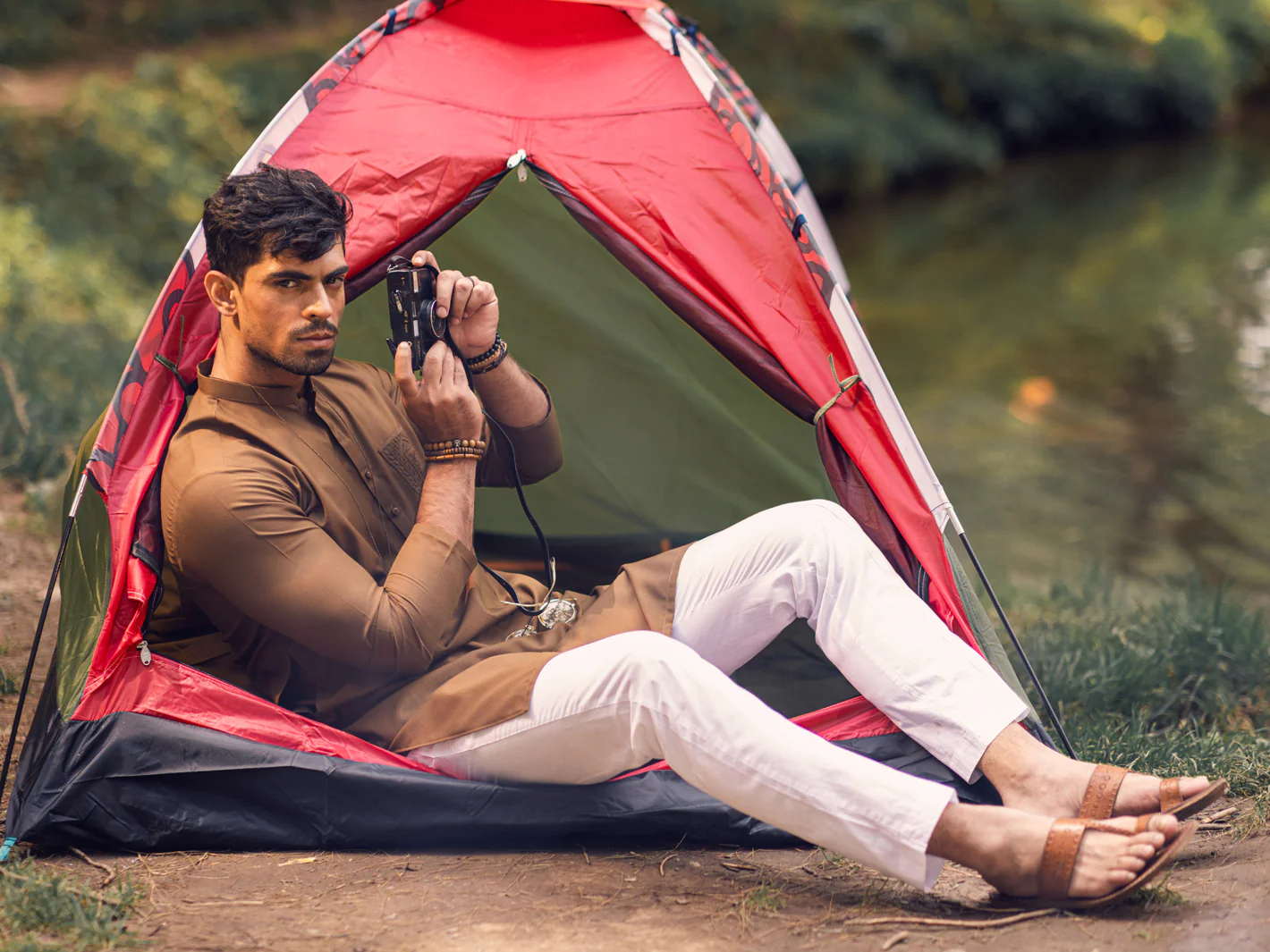 BROWN BLENDED KURTA | AL-K-US-1114C/AM-6069C - Image 5