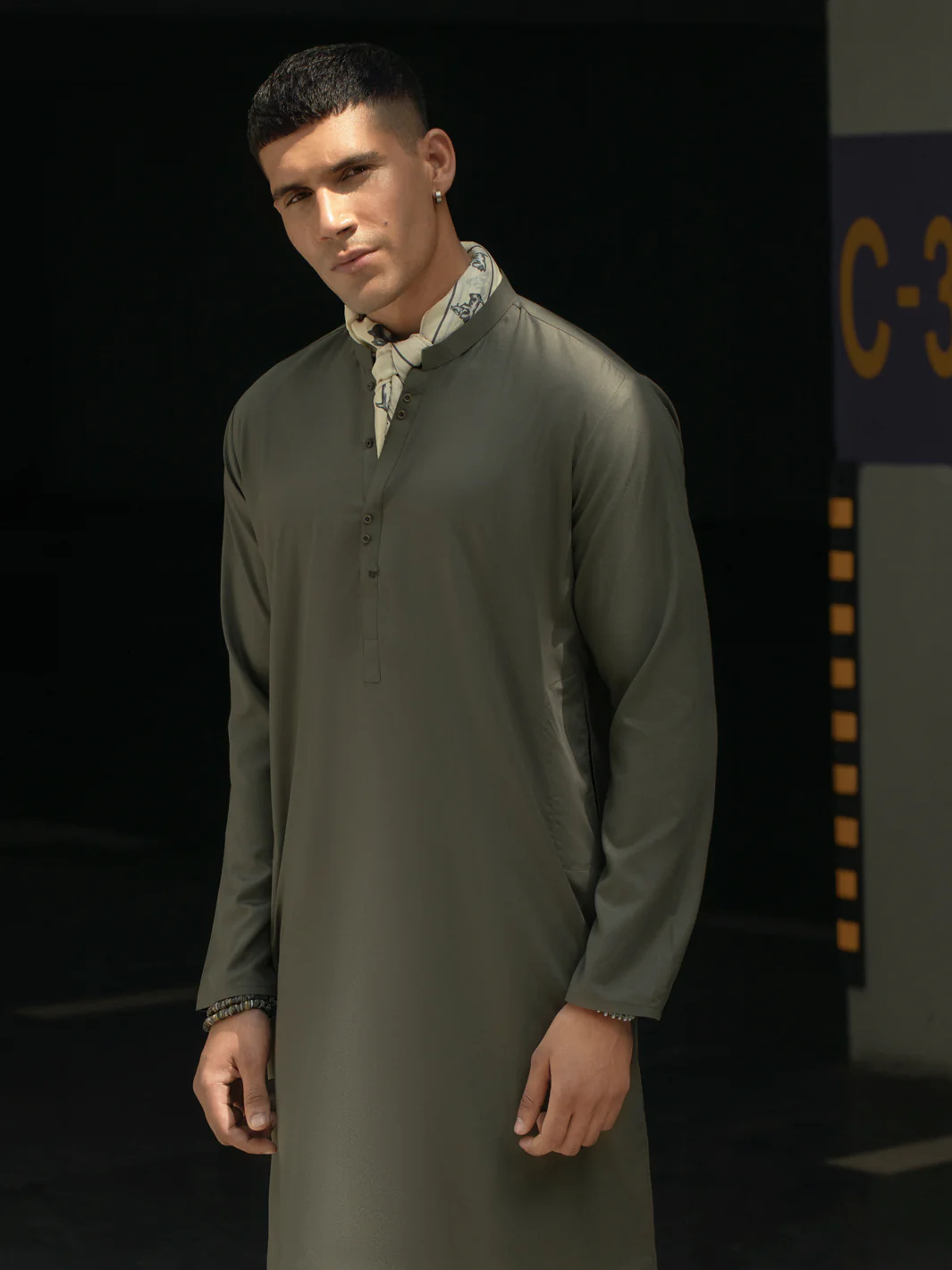 GREEN BLENDED KURTA | AL-K-US-1116/AM-6113B - Image 4
