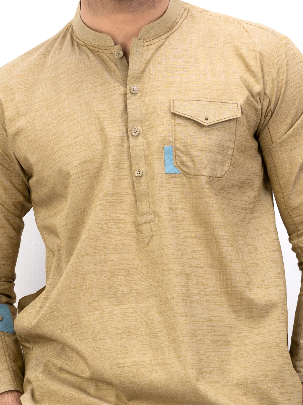 GREEN BLENDED KURTA | AL-K-US-1124/AM-6118D - Image 2