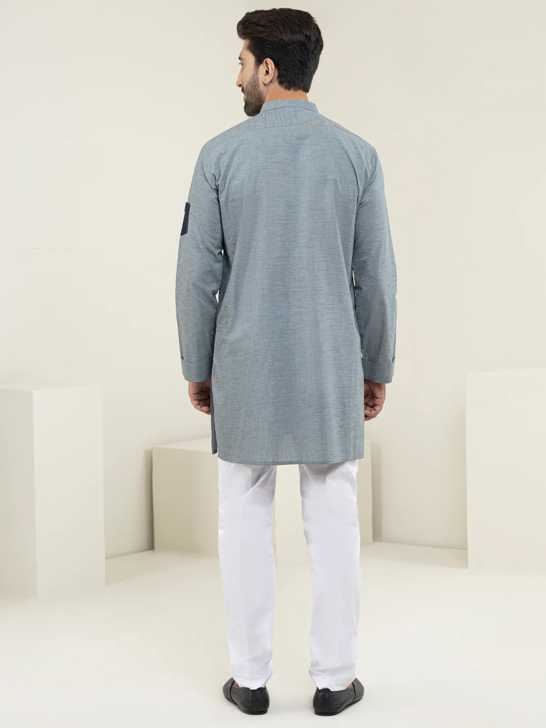 GREY KURTA | AL-K-US-1128/AM-6118G - Image 3
