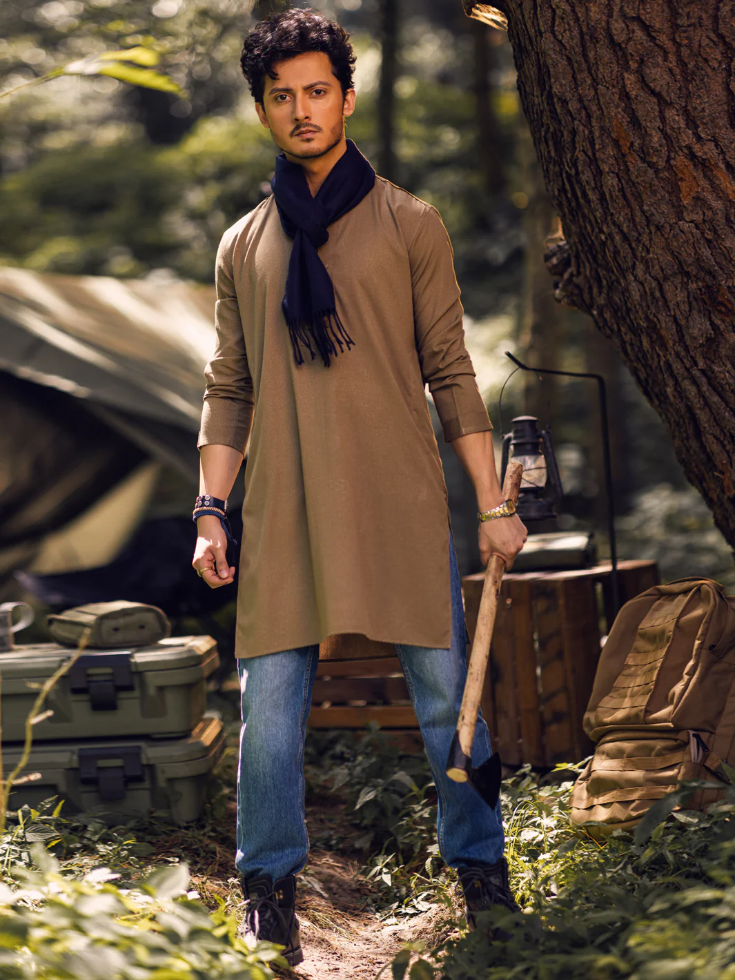 GREEN BLENDED KURTA | AL-K-US-1143D/AM-6120D - Image 5