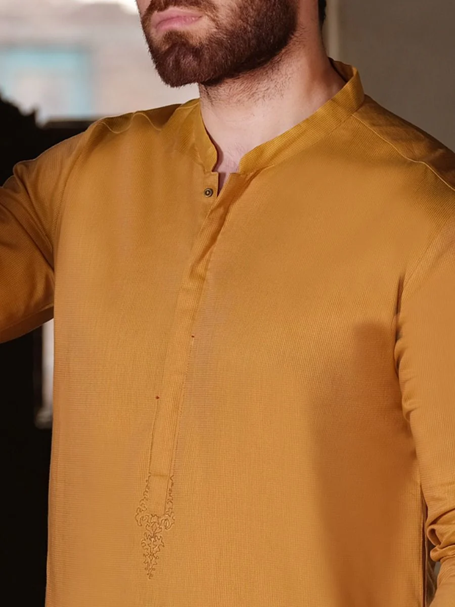 YELLOW COTTON KURTA | AL-K-US-857/AM-780-1B - Image 2