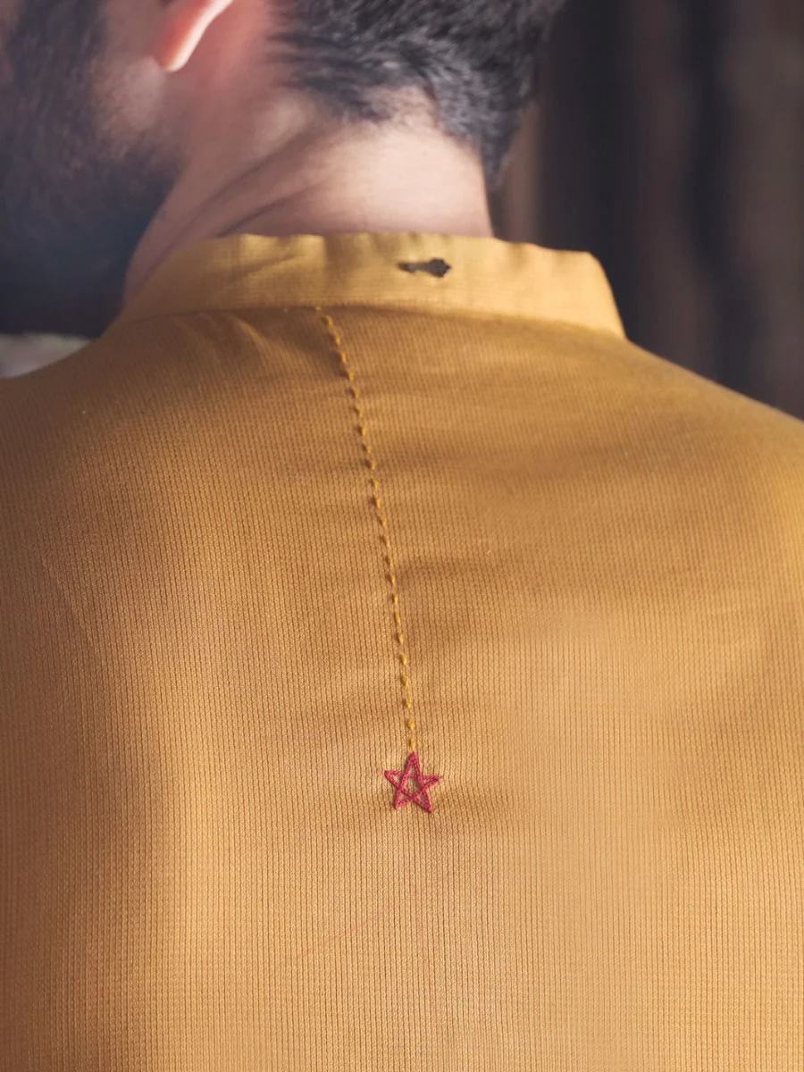 YELLOW COTTON KURTA | AL-K-US-857/AM-780-1B - Image 3